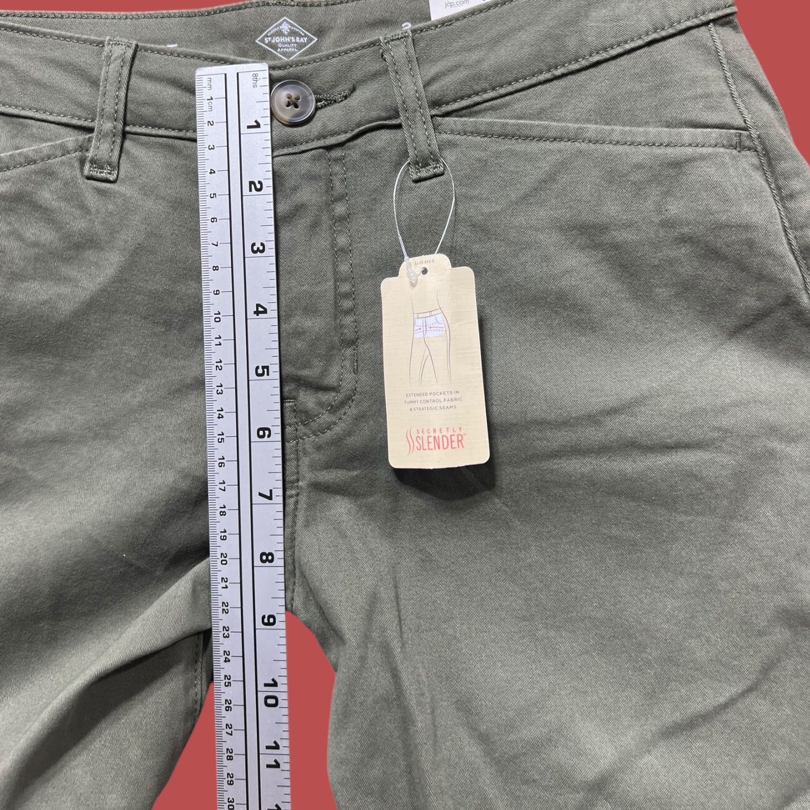 Other St. John's Bay - Women's Mid-Rise Secretly Slender 7" Inseam Size 26" / US 2 / IT 38 - 5 Thumbnail