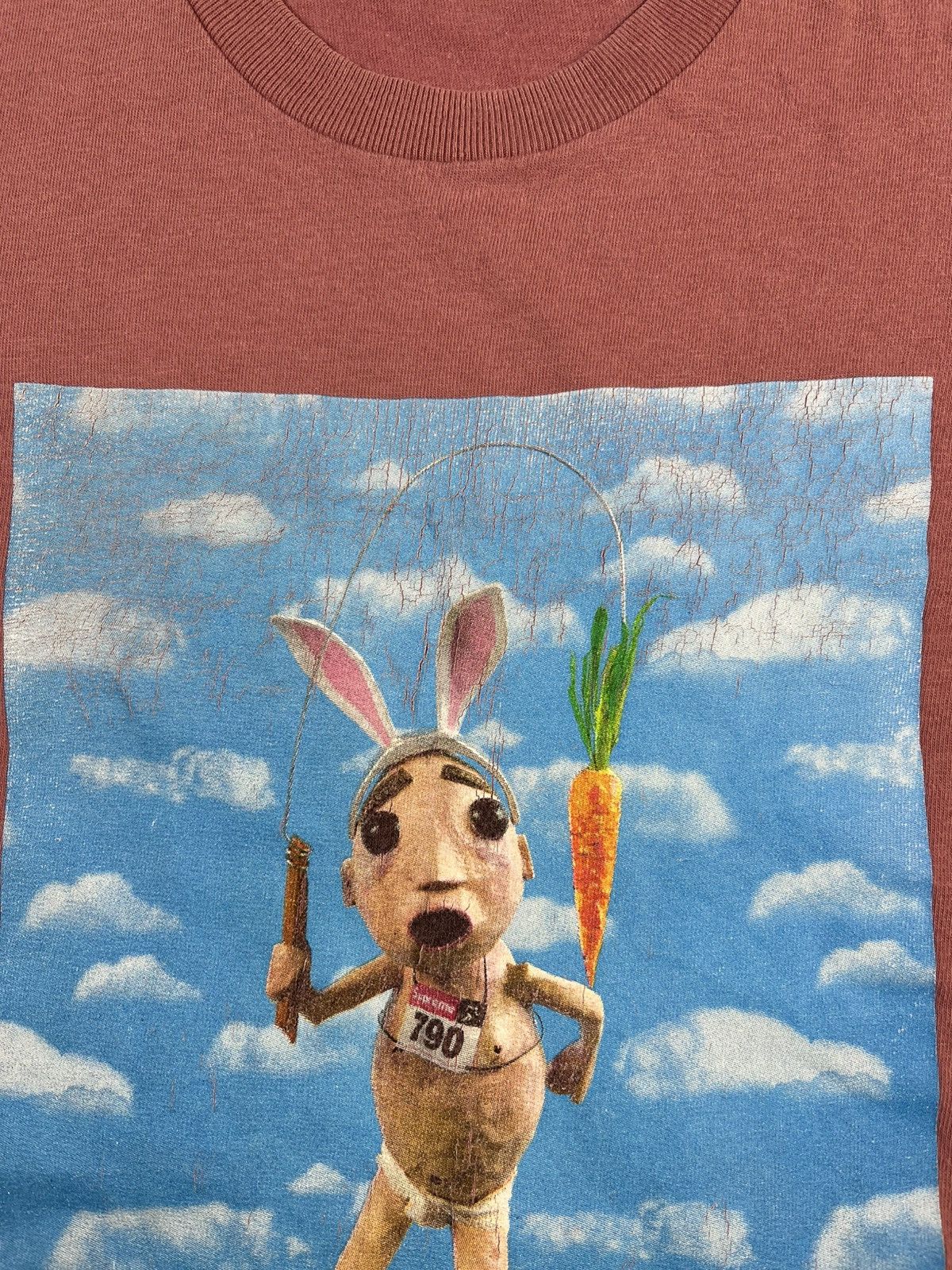 Supreme Supreme Runner Tee Dark Rose Bunny Graphic USA M Fits S-M Size US M / EU 48-50 / 2 - 5 Thumbnail