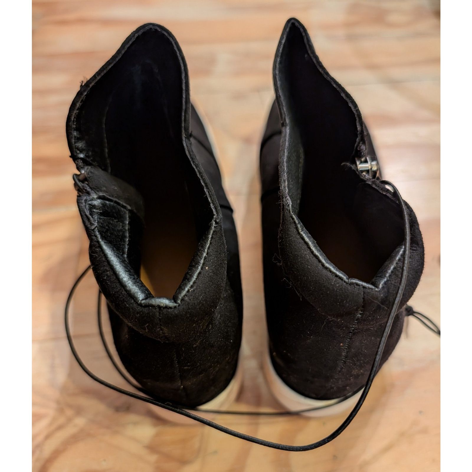 The Unbranded Brand Universal Thread Black Cindy Booties Faux Suede Women Size 8 Size US 8 / IT 38 - 2 Thumbnail