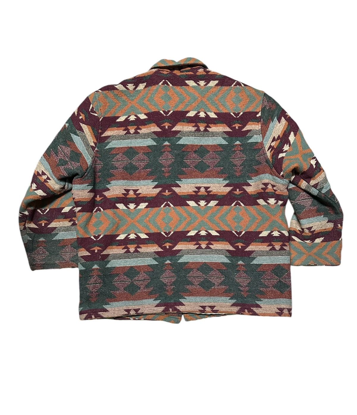 Vintage Vtg Rug blouson avanes Sportwear navajo jacket Size US L / EU 52-54 / 3 - 2 Thumbnail