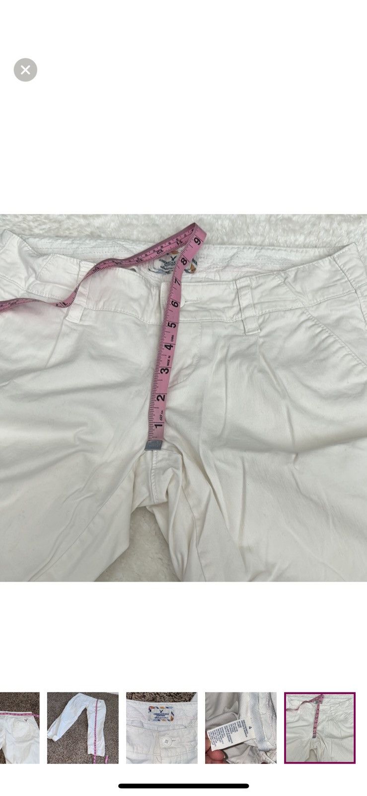 American Eagle Outfitters American eagle outfitters cropped white pants size 4 Size 27" / US 4 / IT 40 - 5 Thumbnail