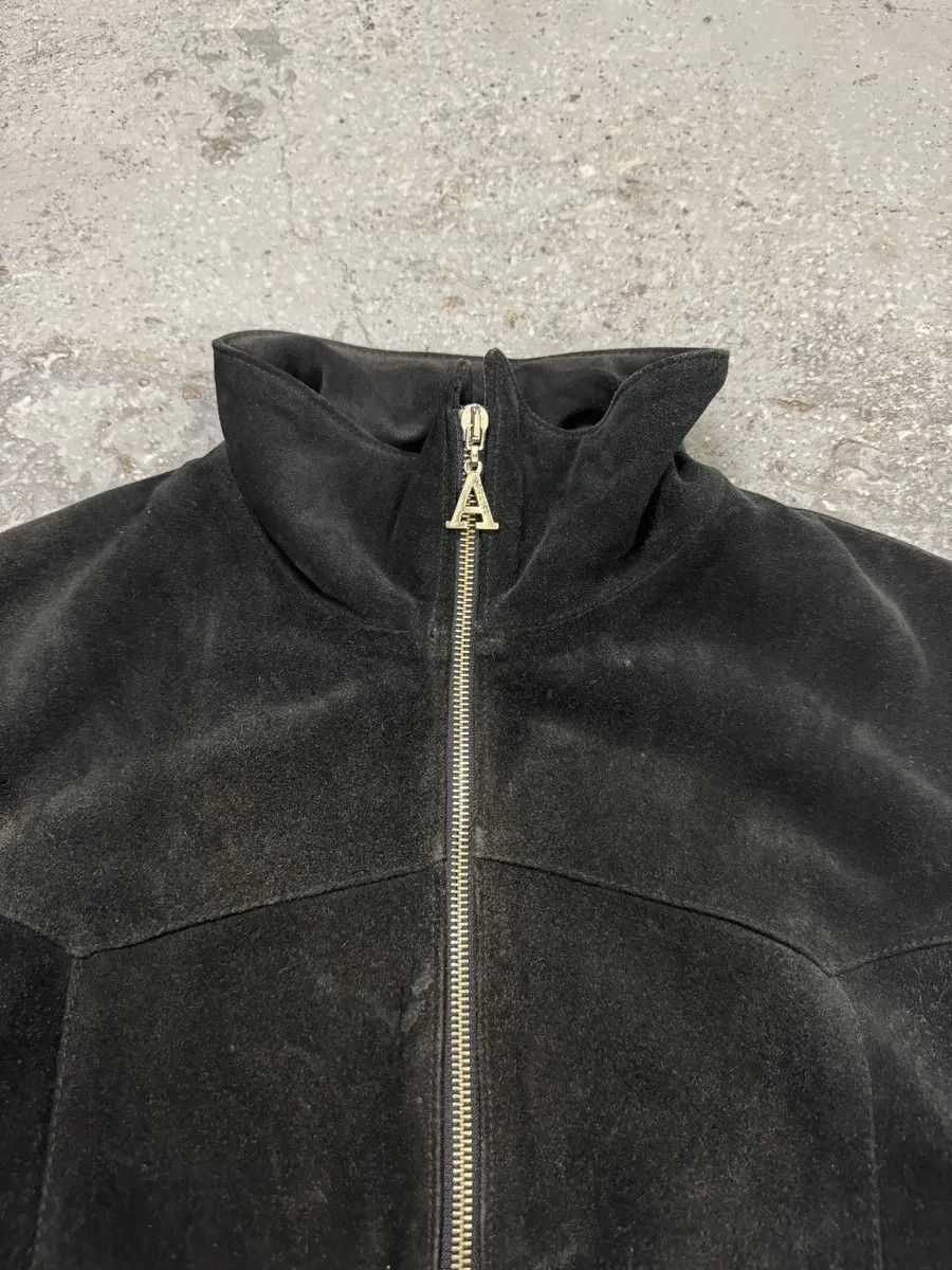 1990s Armani Black Suede Leather Premium Vest