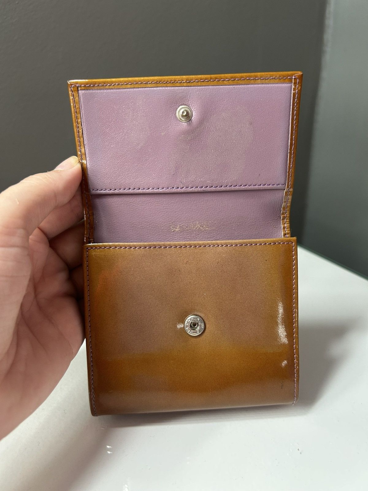 Chanel Vintage Chanel Chestnut Orange Patent Leather Compact Wallet Size ONE SIZE - 3 Thumbnail