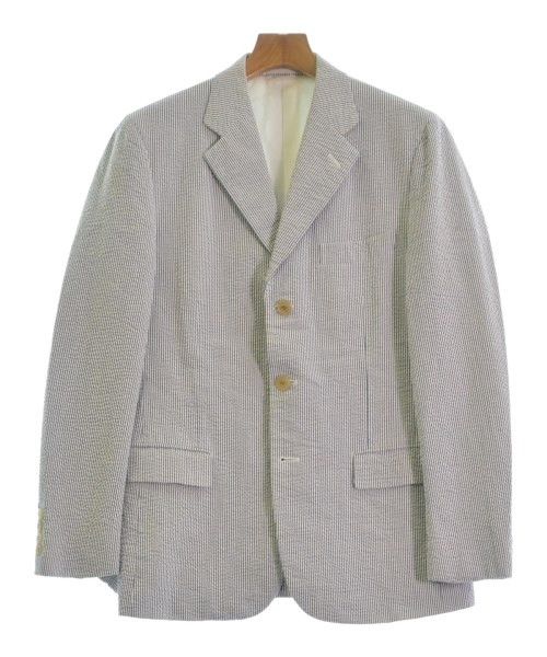 Comme des Garcons Homme Deux Jacket Stripes 3 Button Flap Pocket Cotton Navy x White Size US S / EU 44-46 / 1 - 1 Thumbnail