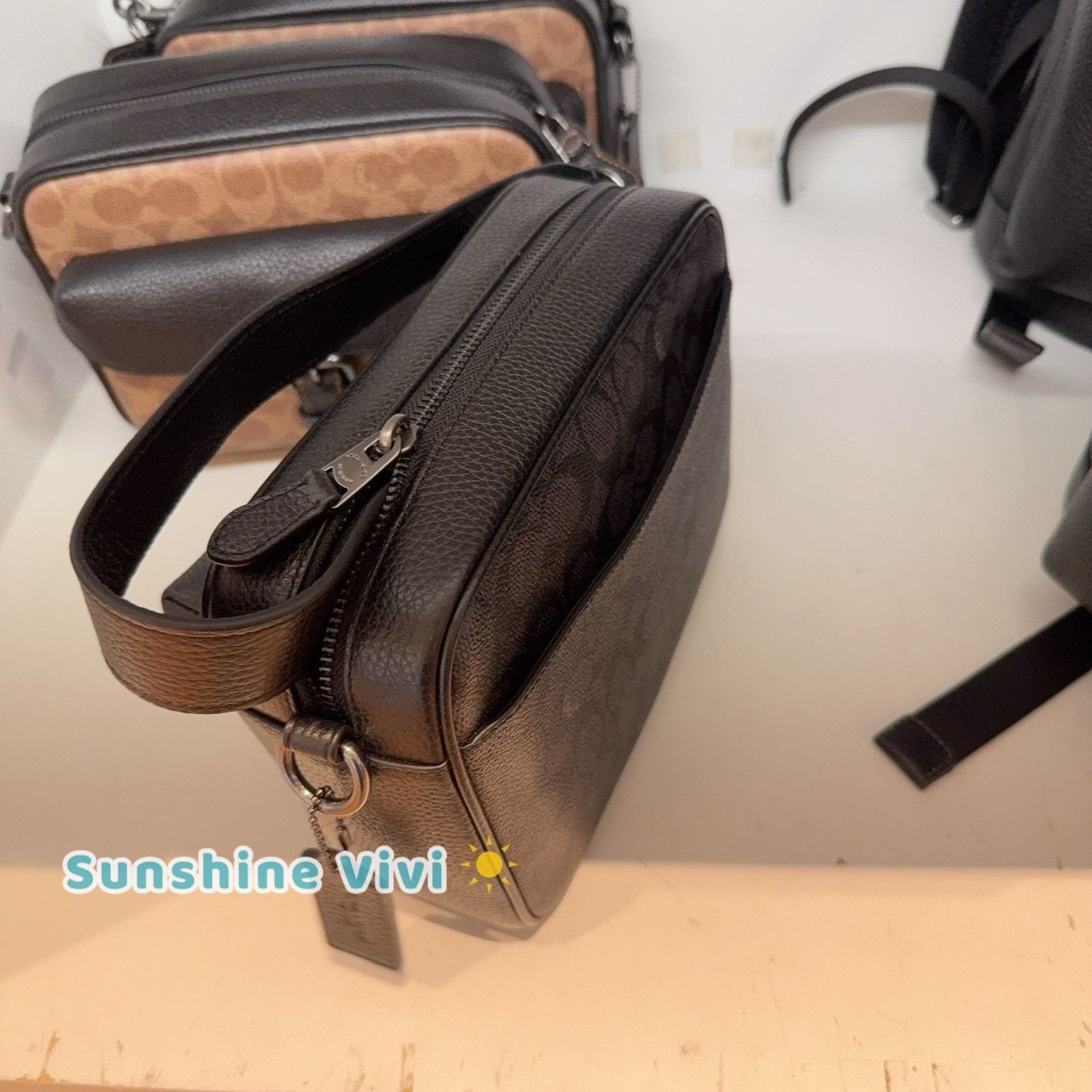 Coach NWT COACH MEN'S Warner Crossbody Bag CW217 Charcoal/Black Size ONE SIZE - 3 Thumbnail