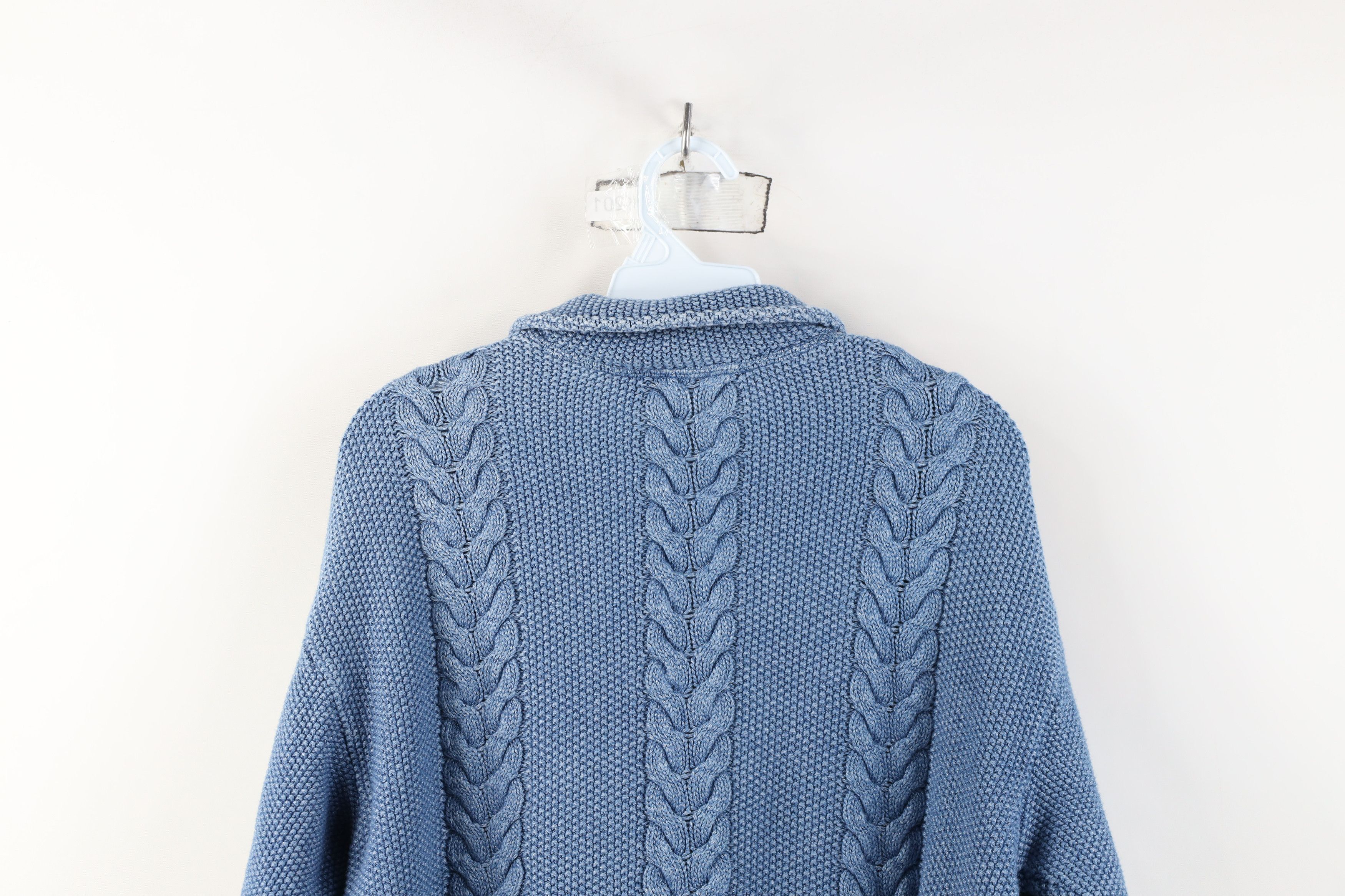 Escada Vintage 90s Escada Cable Knit Fisherman Cardigan Sweater Size M / US 6-8 / IT 42-44 - 13 Thumbnail