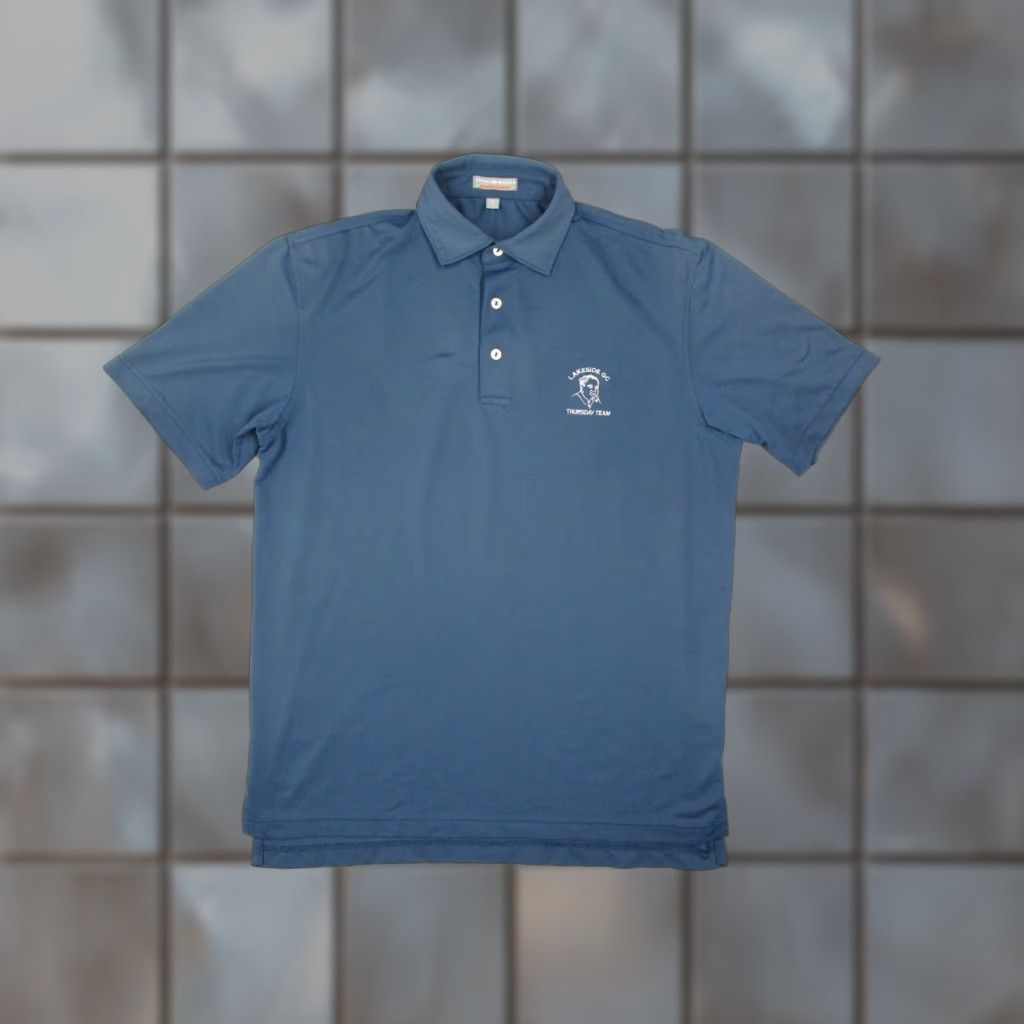 Peter Millar Peter Millar Summer Comfort Shirt Mens Small Blue Lakeside Golf Thursday Team Logo Embroidered Polo Size US S / EU 44-46 / 1 - 1 Thumbnail