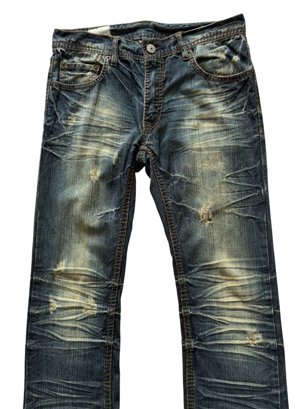 If Six Was Nine JAPANESE BRAND RUPERT BLEACH DISTRESSED JEANS Size US 31 - 3 Thumbnail
