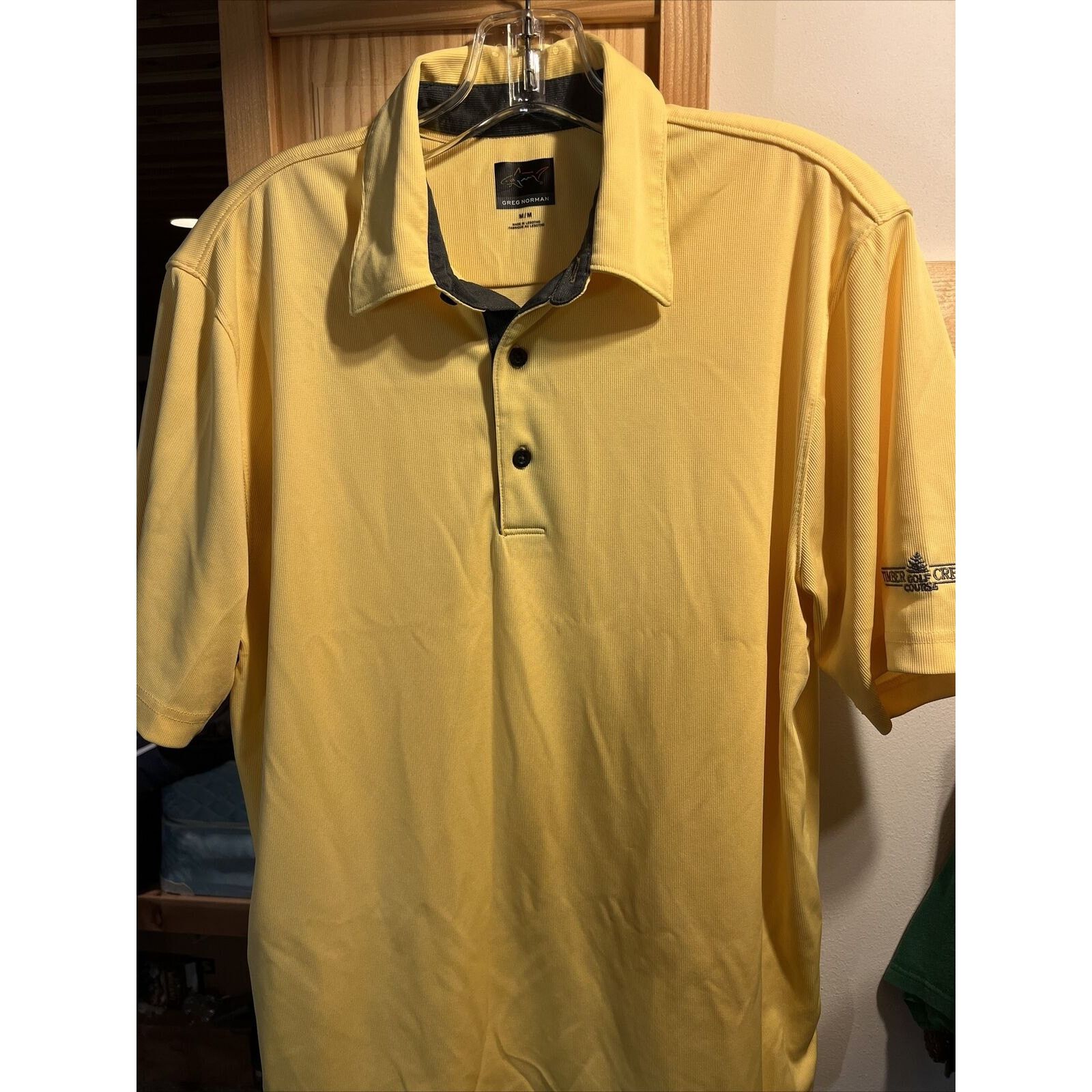Greg Norman Greg Norman Men’s M Yellow SS 1/4 Button Polyester Golf Polo Size US M / EU 48-50 / 2 - 5 Thumbnail
