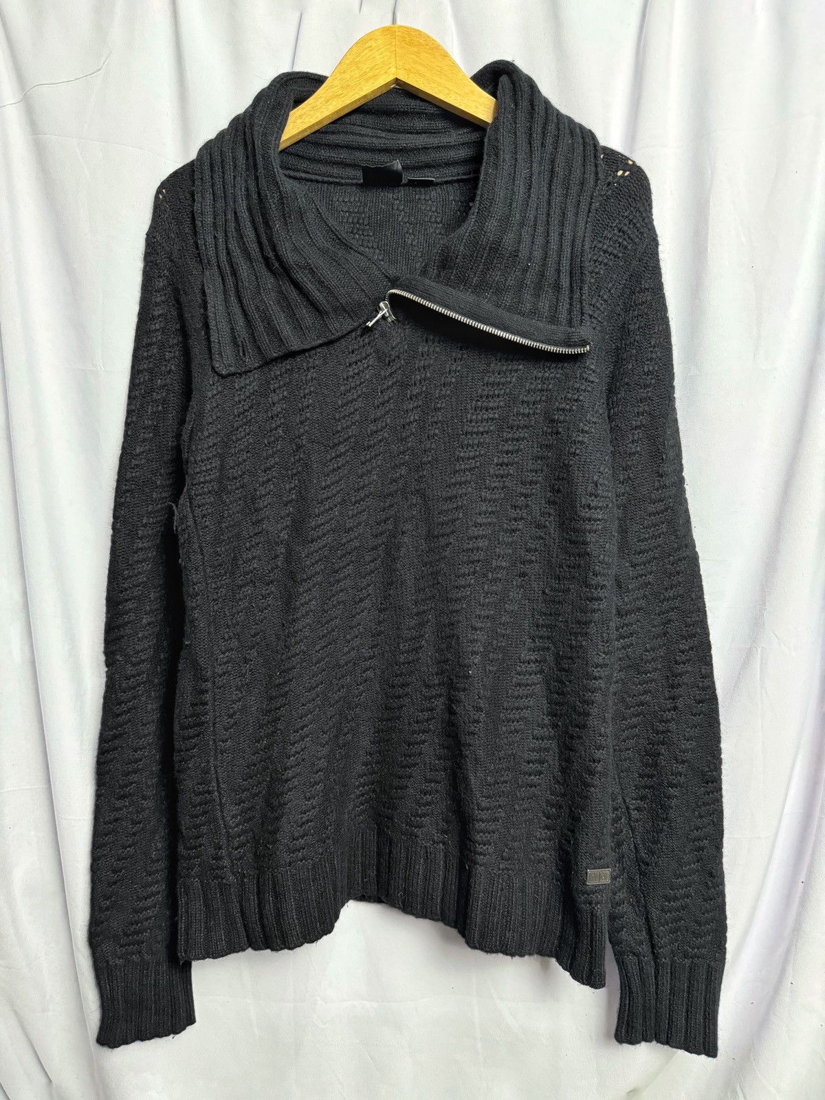 Armani Exchange Archived Knit Sweater Aysmmetrical Zipper Armani Exchange Size US M / EU 48-50 / 2 - 2 Thumbnail