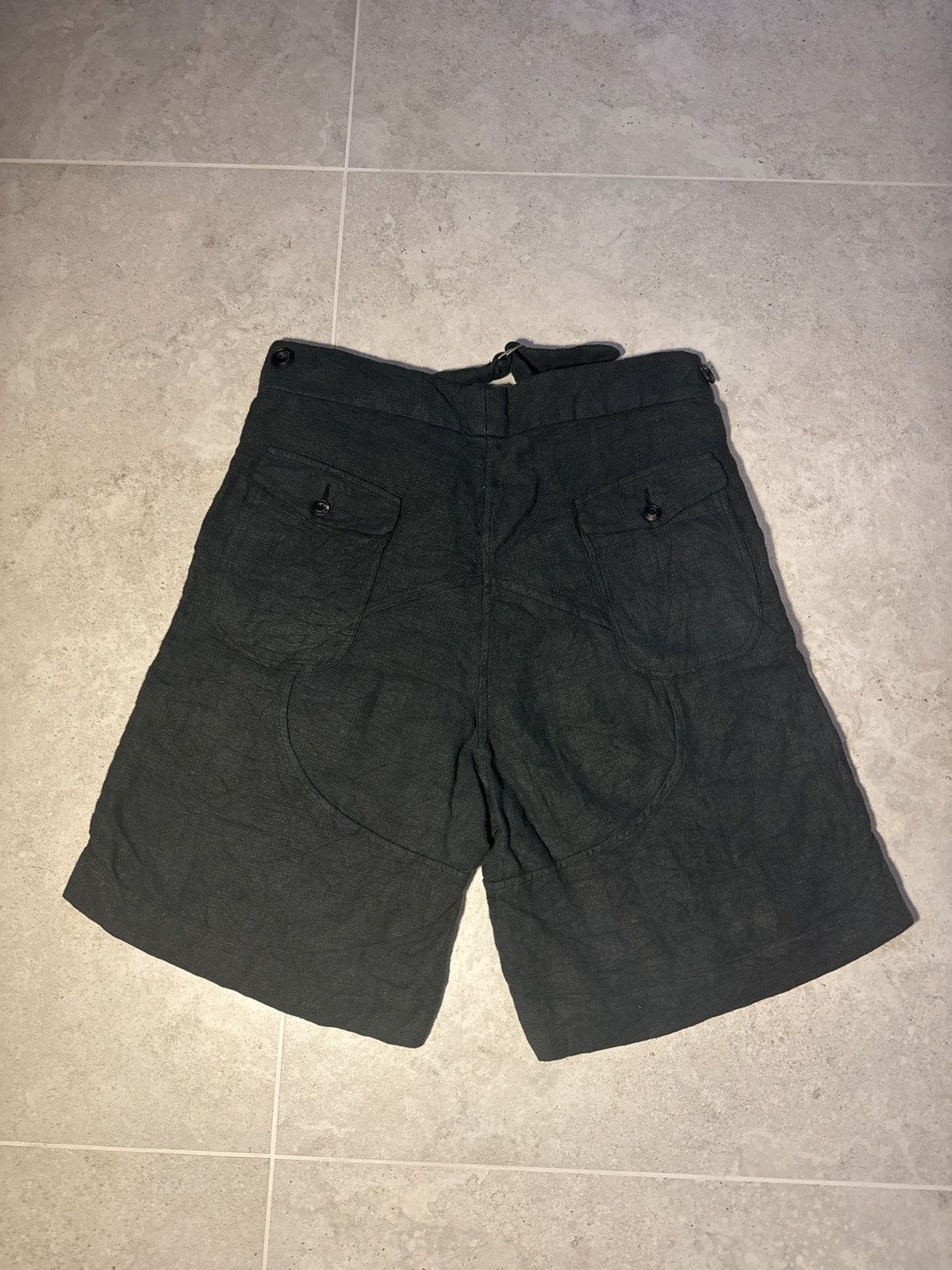 John Alexander Skelton Navy CVII Antique linen shorts Size US 33 - 4 Thumbnail
