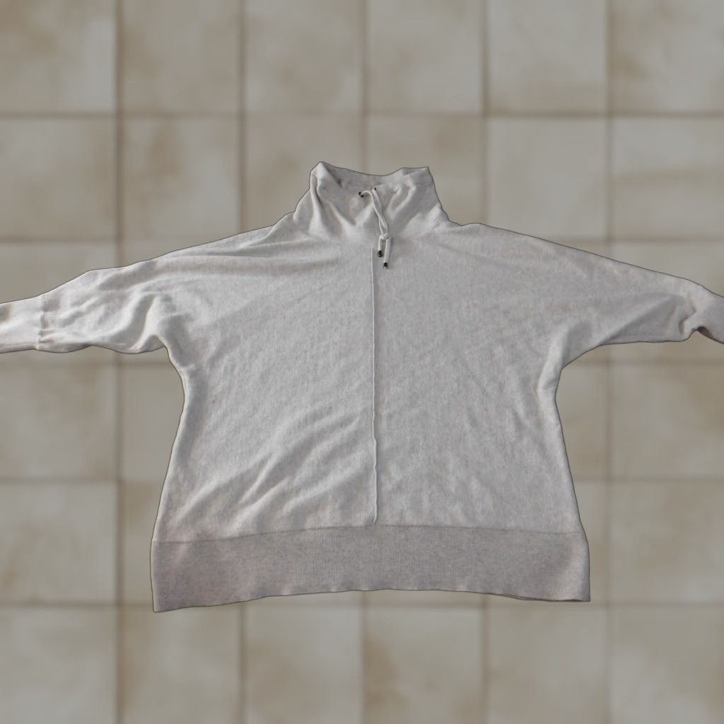 Jones New York Jones New York Womens Sweater 1X Plus Gray Turtleneck Pullover Raglan Sleeve 3/4 Open-Knit Cotton Logo Casual Modern Stretch V-Neck N/A Size XL / US 12-14 / IT 48-50 - 1 Thumbnail