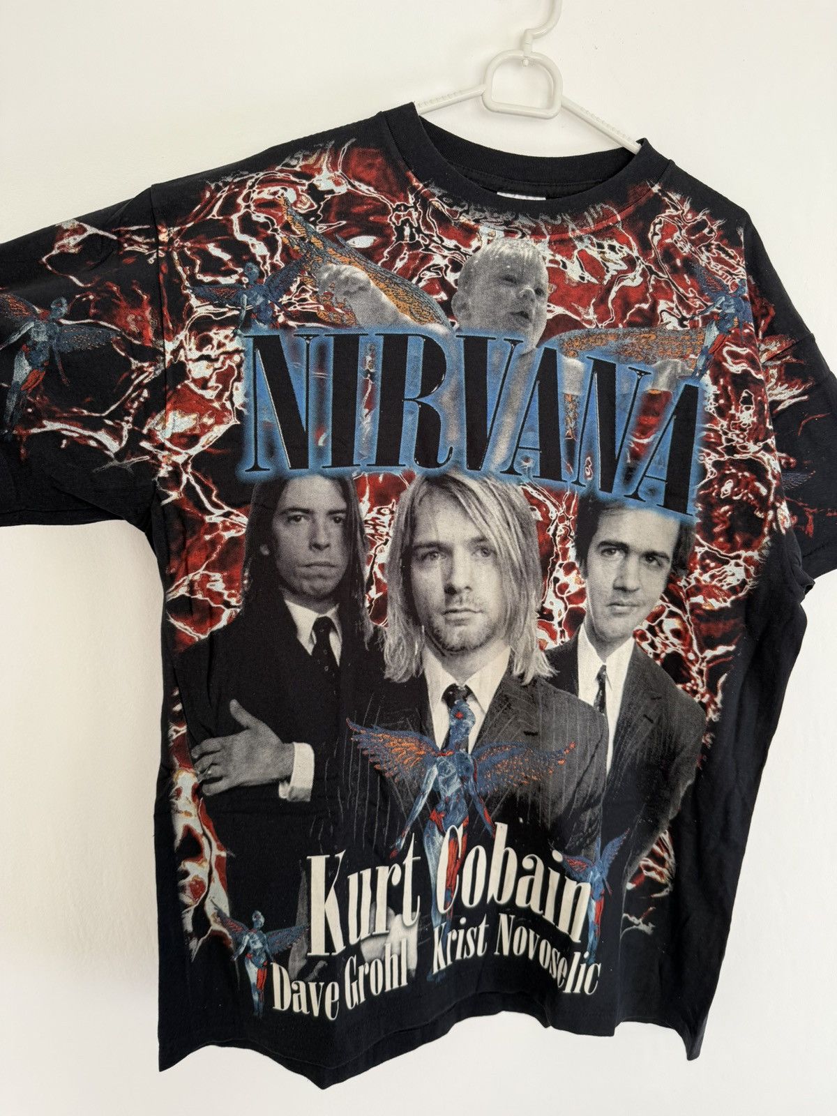Vintage Kurt Cobain Nirvana vintage t shirt merch xl all overprint Size US XL / EU 56 / 4 - 3 Thumbnail
