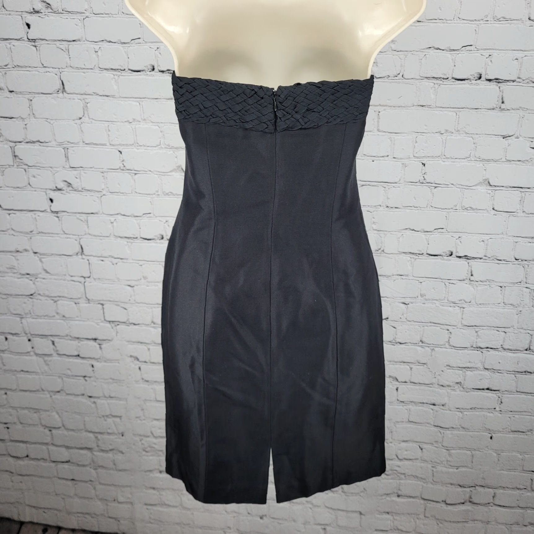 ellen tracy black dress TIE WAIST V-NECK DRESS Black / S