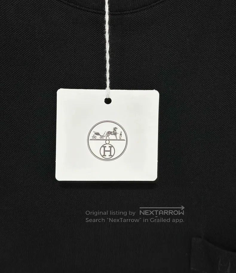 Hermes Hermes Black Crew Neck Short Sleeve Size XL / US 12-14 / IT 48-50 - 6 Thumbnail