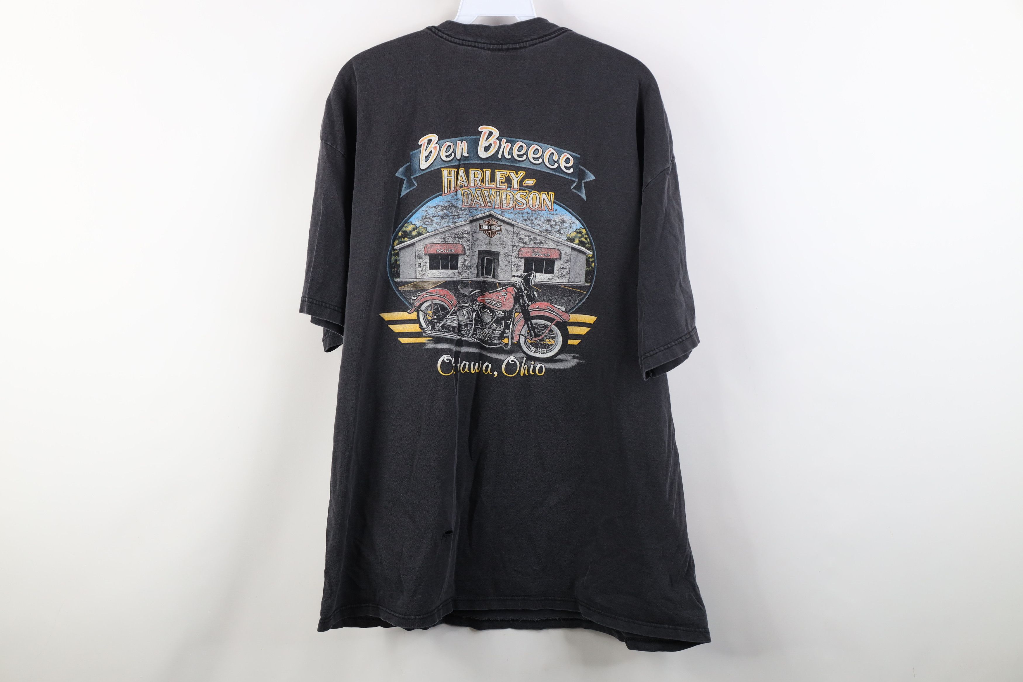 Harley Davidson Vintage 90s Harley Davidson Spell Big Logo T-Shirt Black USA Size US XXL / EU 58 / 5 - 12 Thumbnail