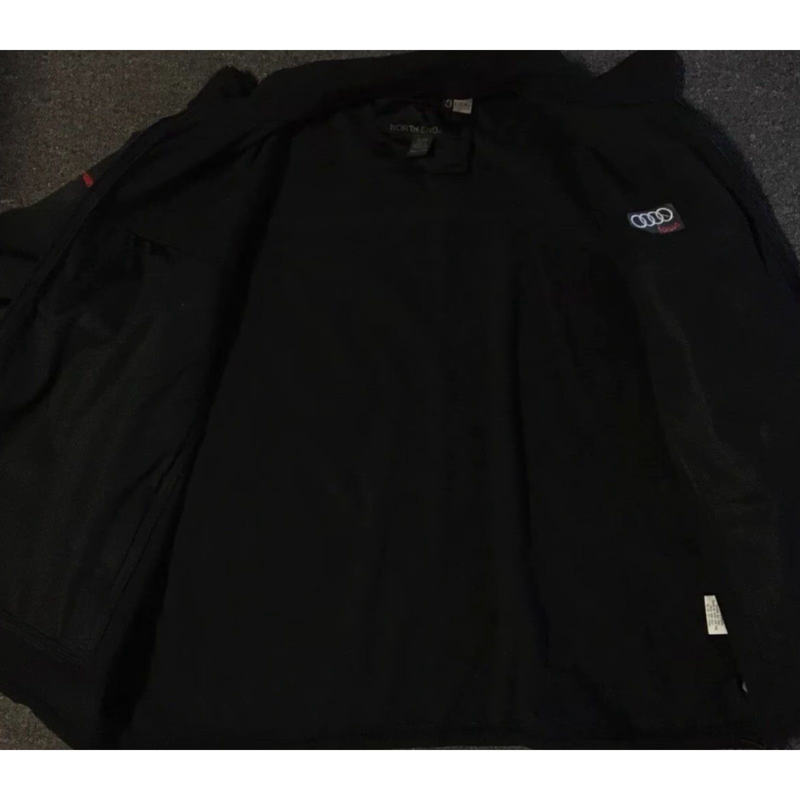 NASCAR Vtg Audi Employee Jacket 2XL Black Colorblock Motorcycle Bomber Jacket Mens Grunge 90s Racing Car Driving NASCAR Mechanic Biker USA Retro Size US XXL / EU 58 / 5 - 4 Thumbnail