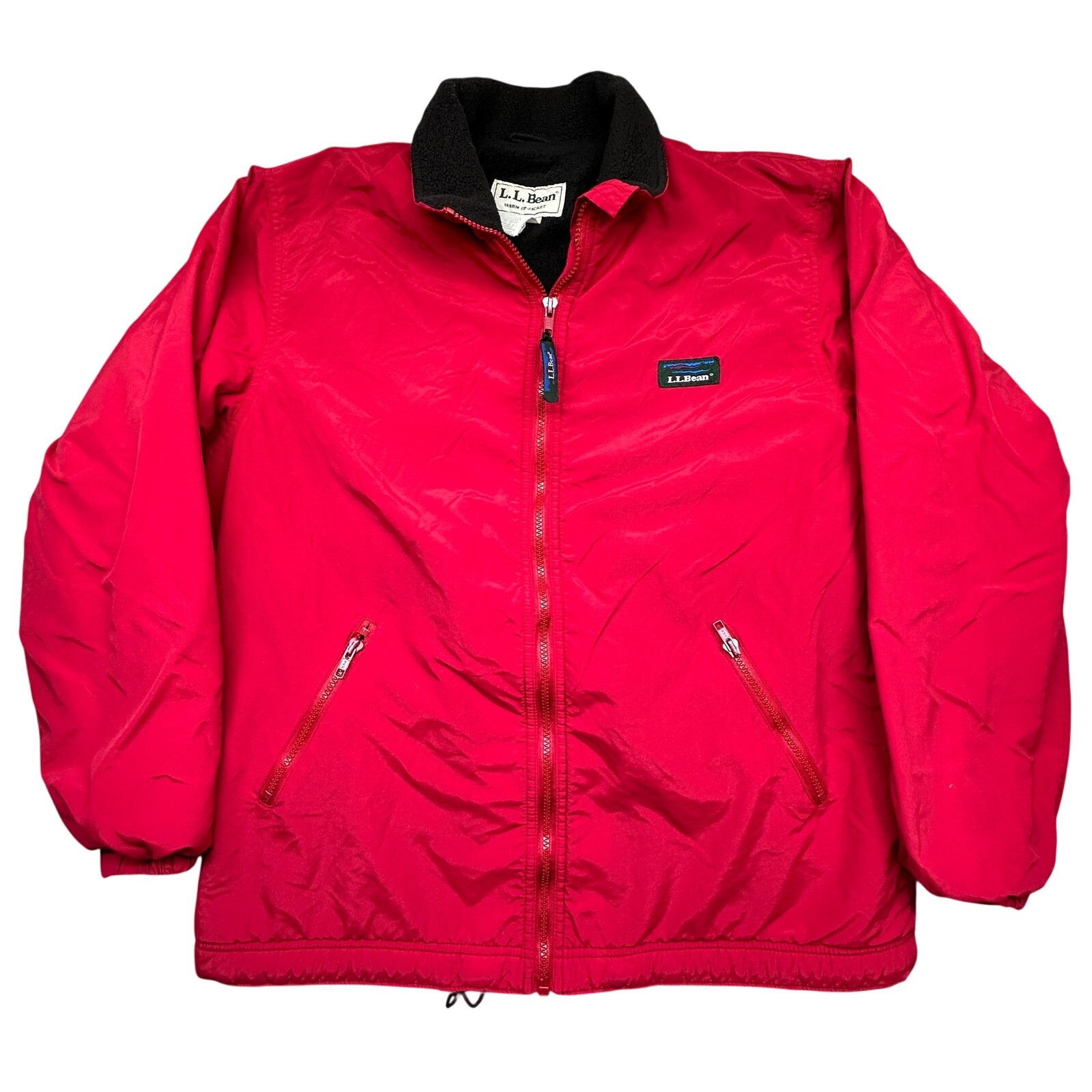 L.L. Bean VTG 90s LL Bean Warm-Up Jacket Womens XL Fleece Lined Red Size L / US 10 / IT 46 - 1 Thumbnail
