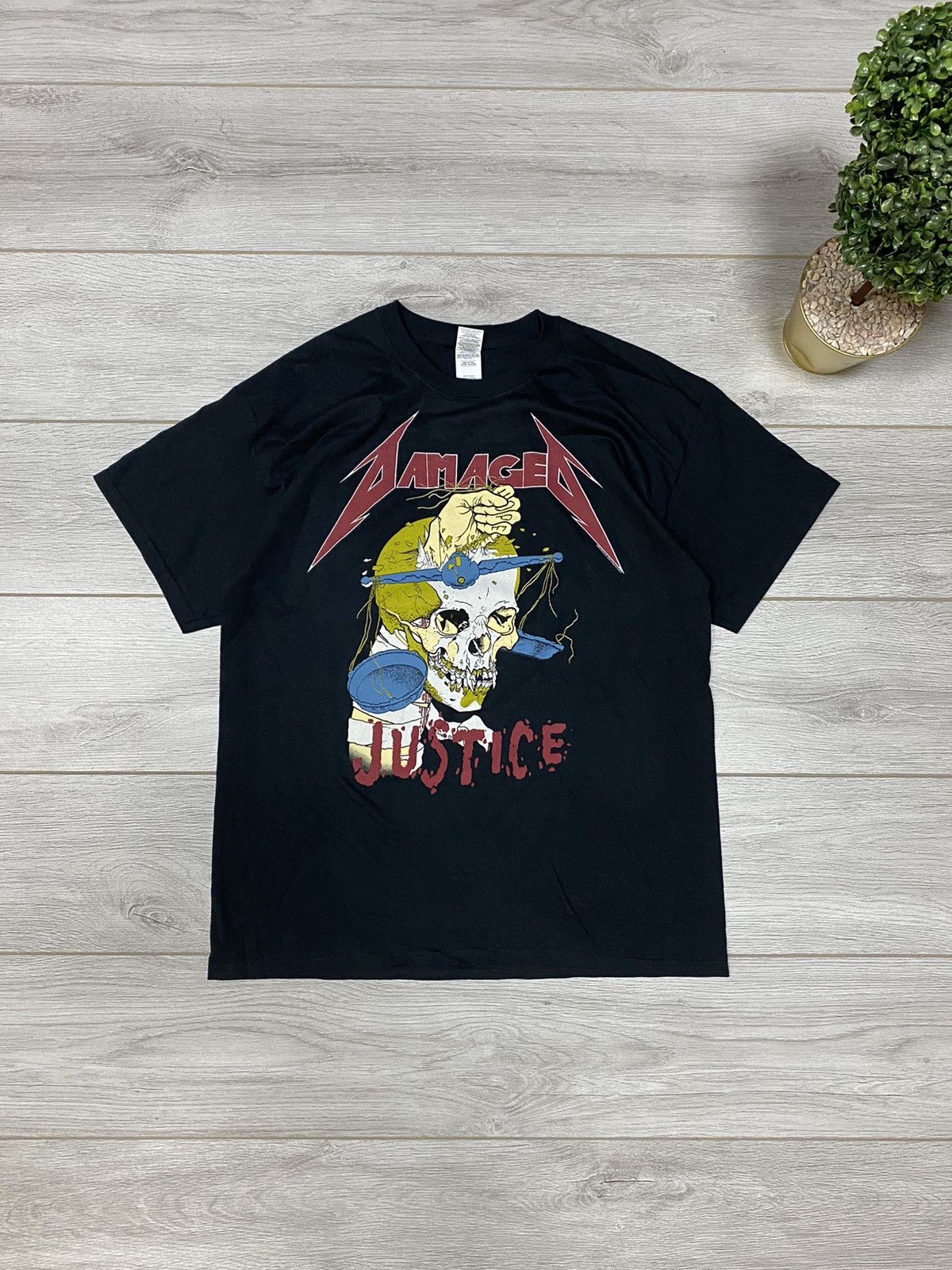 Metallica Metallica Pushead Damaged Justice vintage graphic print tee Size US L / EU 52-54 / 3 - 1 Thumbnail