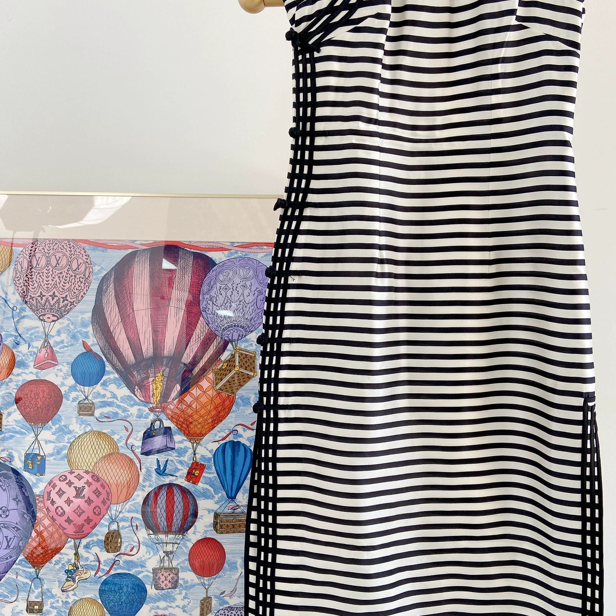 Dolce & Gabbana Dolce&Gabbana Striped Cheongsam Dress Size 40 Size S / US 4 / IT 40 - 5 Thumbnail