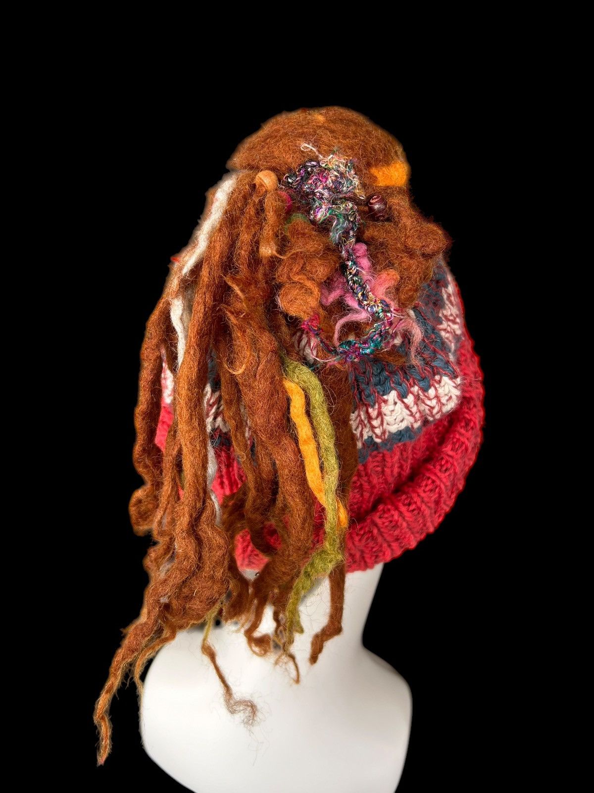 Japanese Brand × Kapital × Vintage Amina Crochet Knitted Handmade Custom Rare Hats ☠️☠️ Size ONE SIZE - 5 Thumbnail