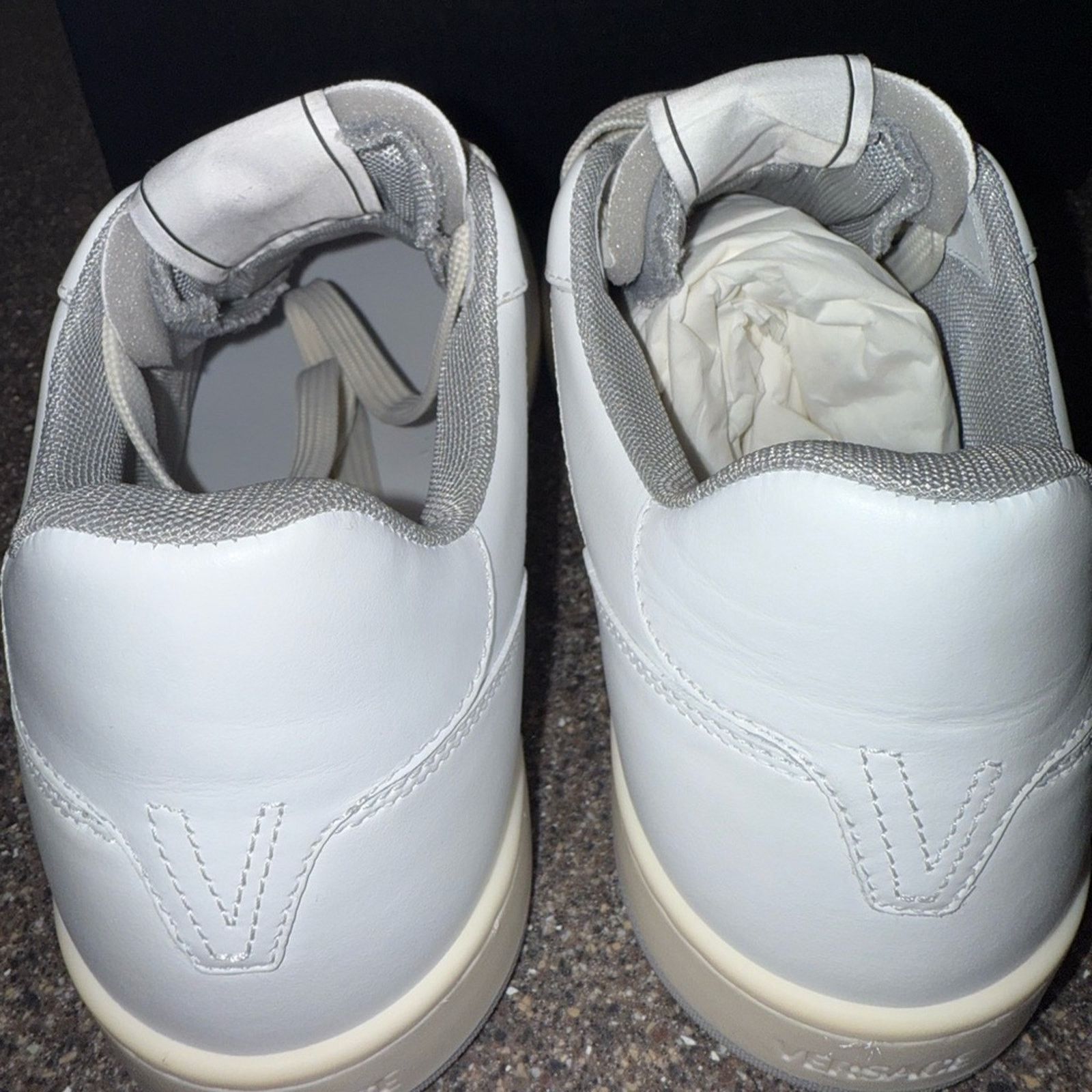 Versace NIB Versace White Sneakers VITELLO+TESSUTO Size US 6 / EU 39 - 4 Thumbnail