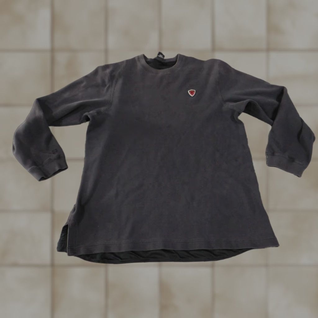 Jordan Brand Nike Jordan Sweatshirt Mens 2XL Crewneck Waffle Thermal Knit Logo Embroidered Jumpman 23 Sleeve Black Charcoal Size US XXL / EU 58 / 5 - 1 Thumbnail