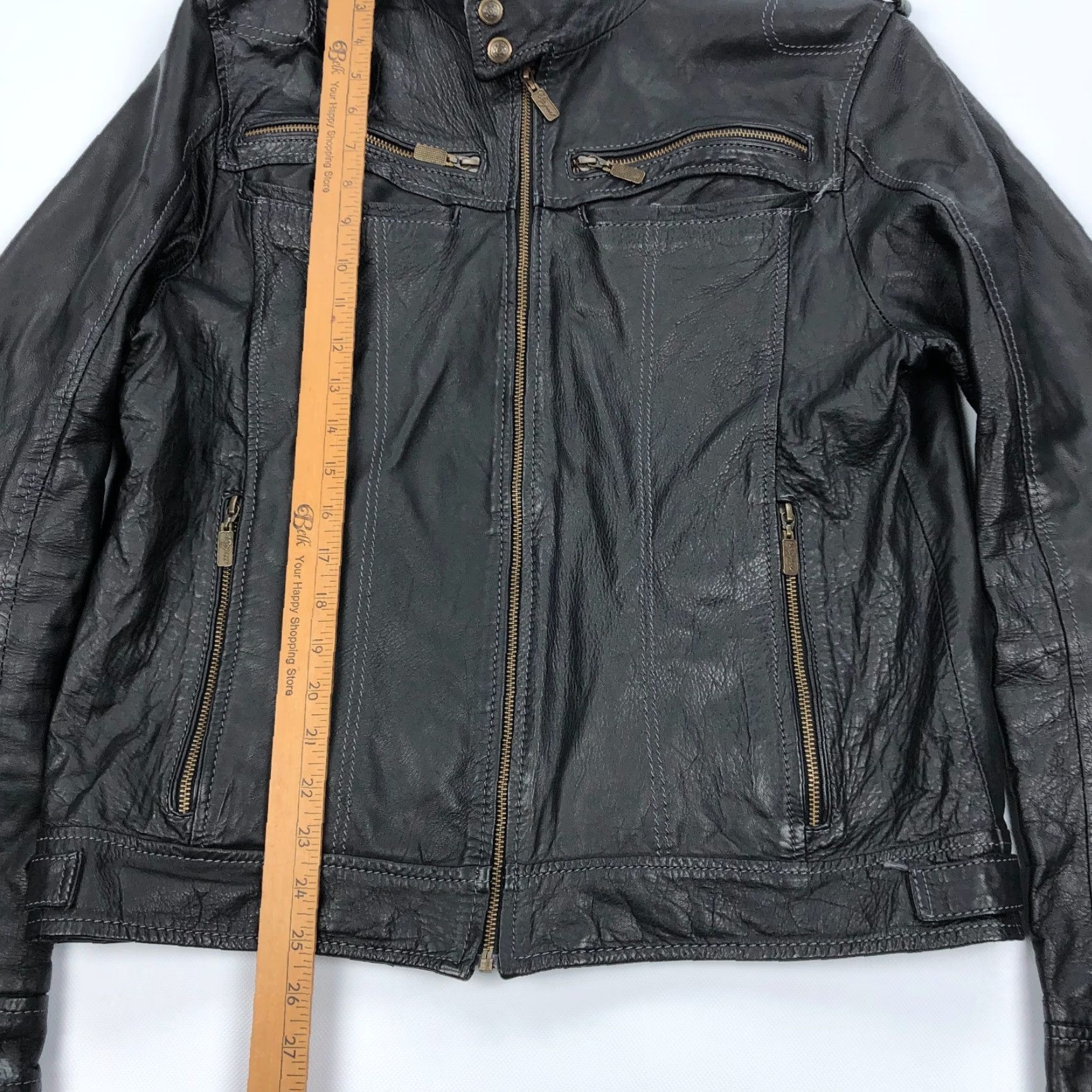Vintage VINTAGE Reginas Leather Jacket Womens XL Black Biker 90s Mexico Reginas Womens XL Black Biker Leather Jacket Size XL / US 12-14 / IT 48-50 - 4 Thumbnail