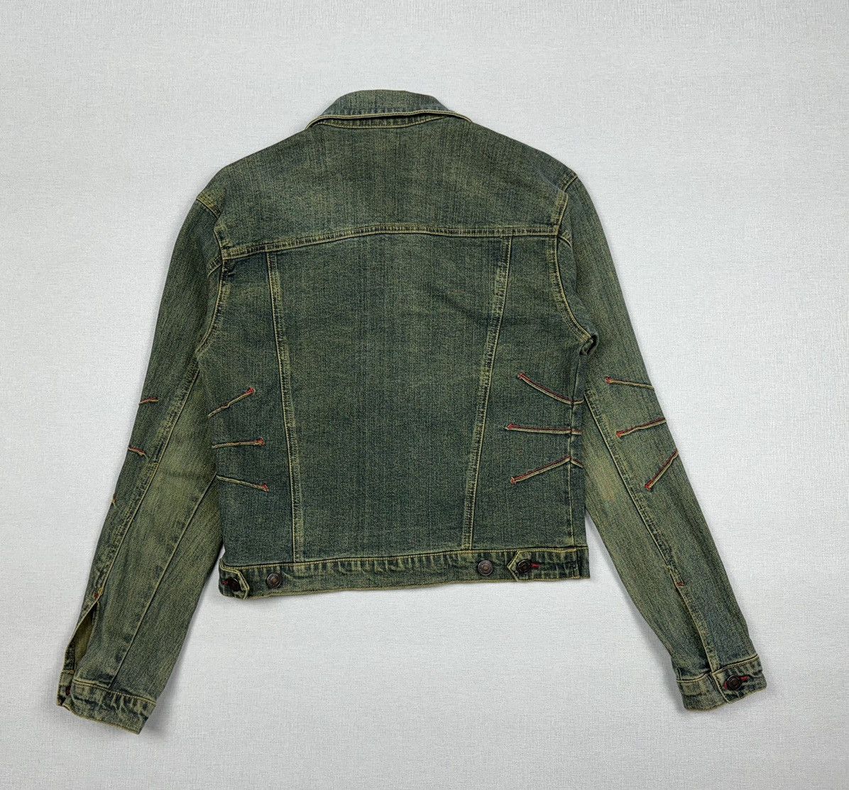 Japanese Brand × Vintage Vintage Cropped denim Y2K Jacket Women’s size 10 Size L / US 10 / IT 46 - 5 Thumbnail