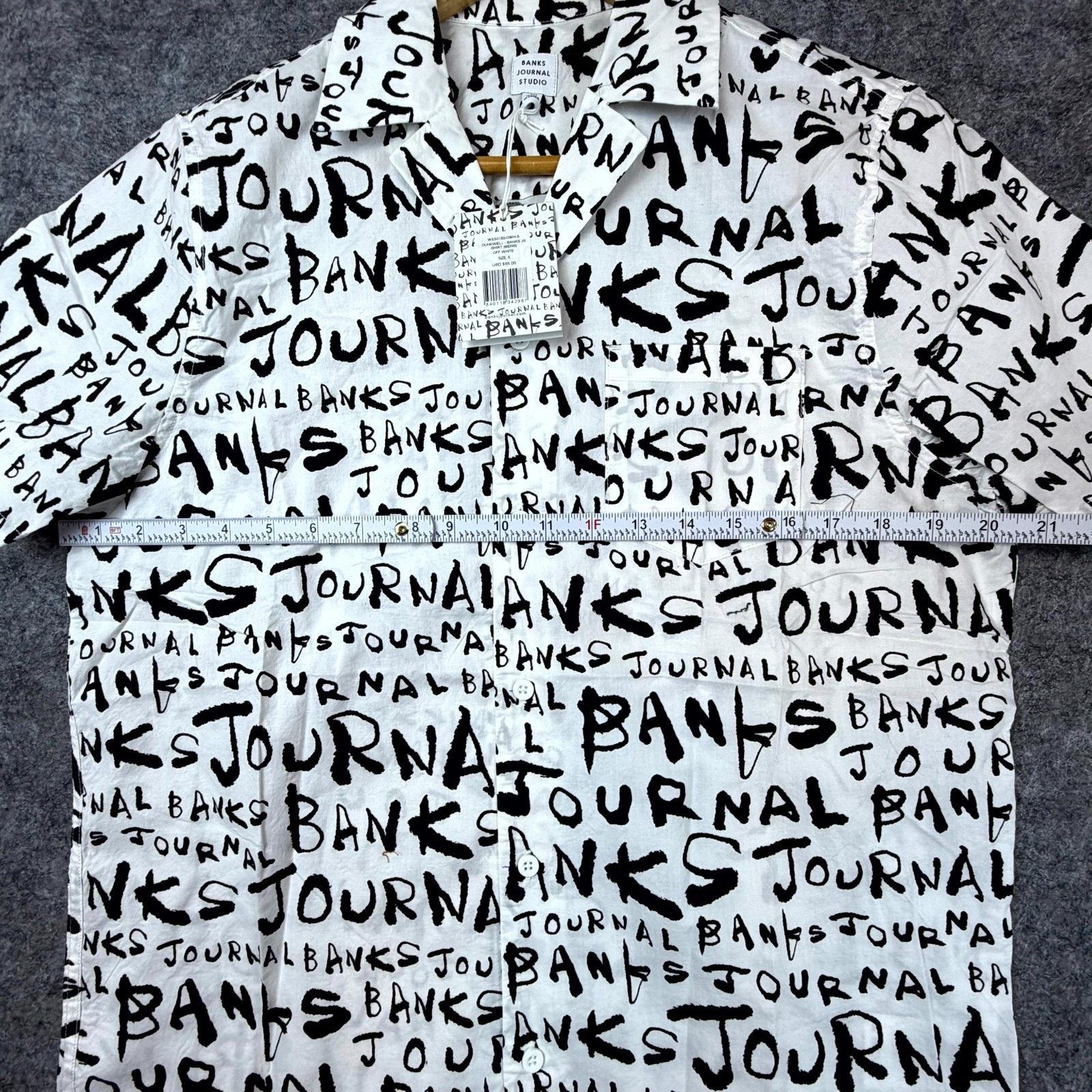 Banks Journal Banks Journal Dunkwell Shirt Small Off White Black Script Size US S / EU 44-46 / 1 - 5 Thumbnail