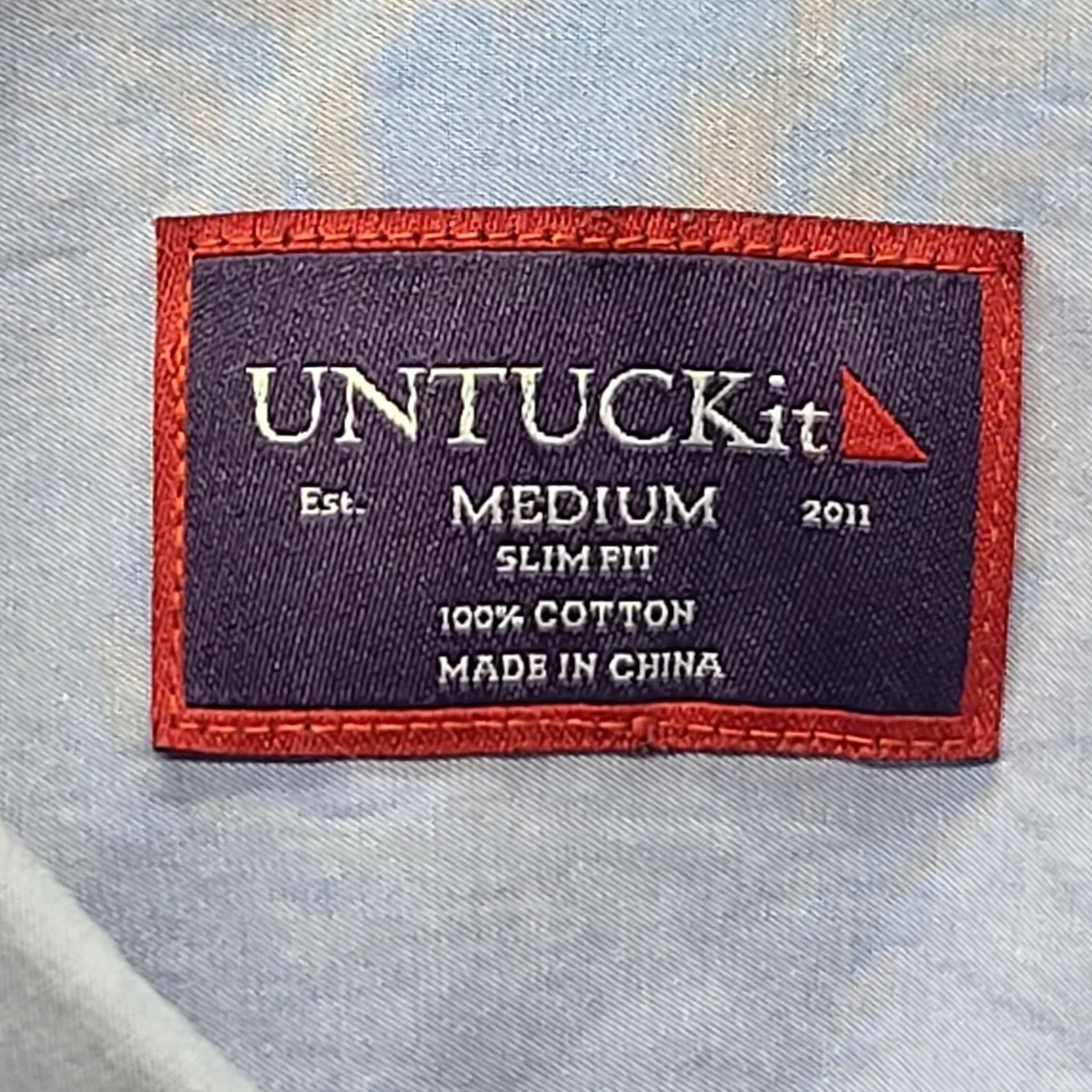 UNTUCKit UNTUCKit Shirt Mens M Slim Fit Long Sleeve Dress Casual Preppy Blue Size US M / EU 48-50 / 2 - 2 Thumbnail
