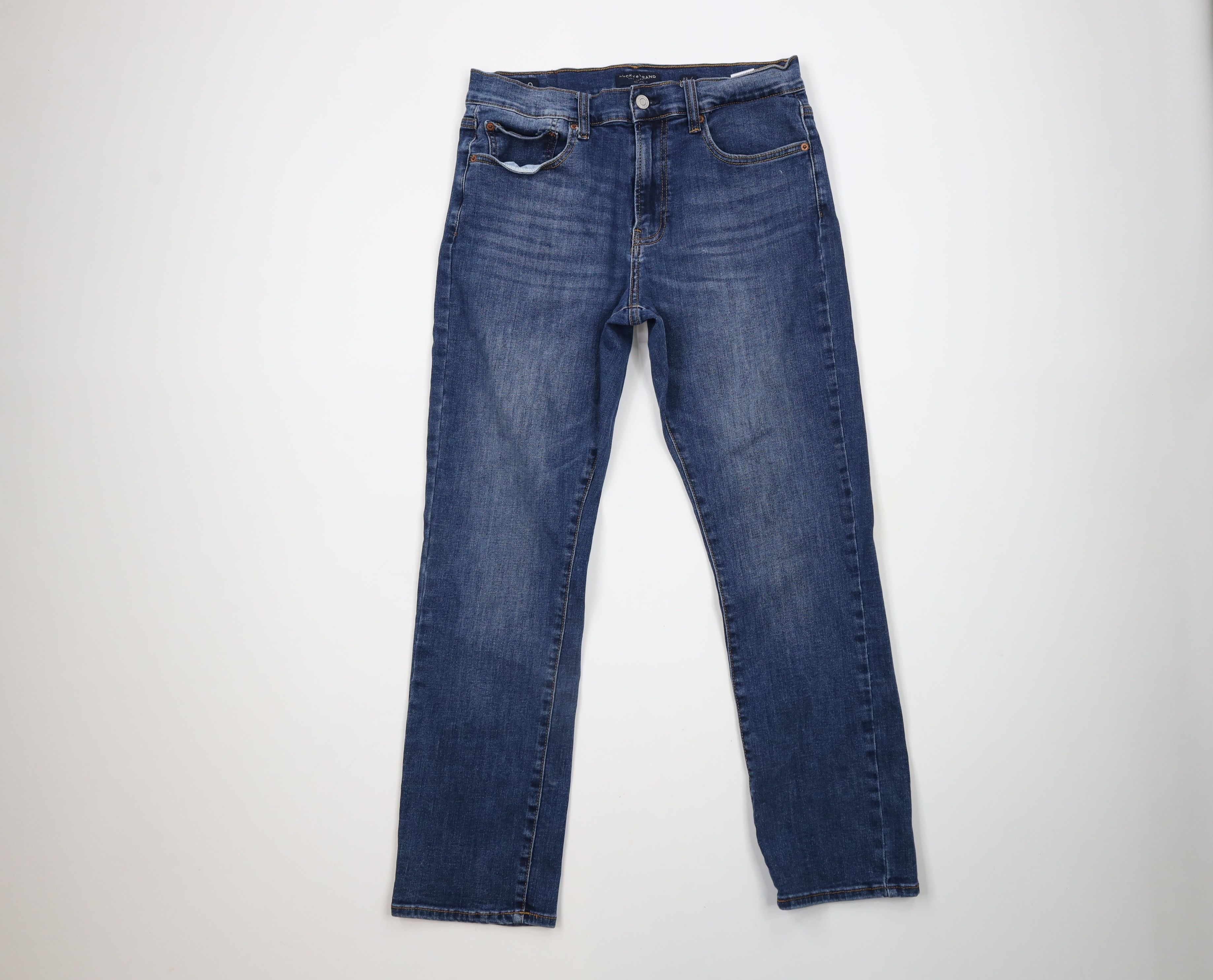 Lucky Brand × Vintage Lucky Brand Athletic Straight Leg Stretch Denim Jeans Blue Size US 32 / EU 48 - 1 Thumbnail