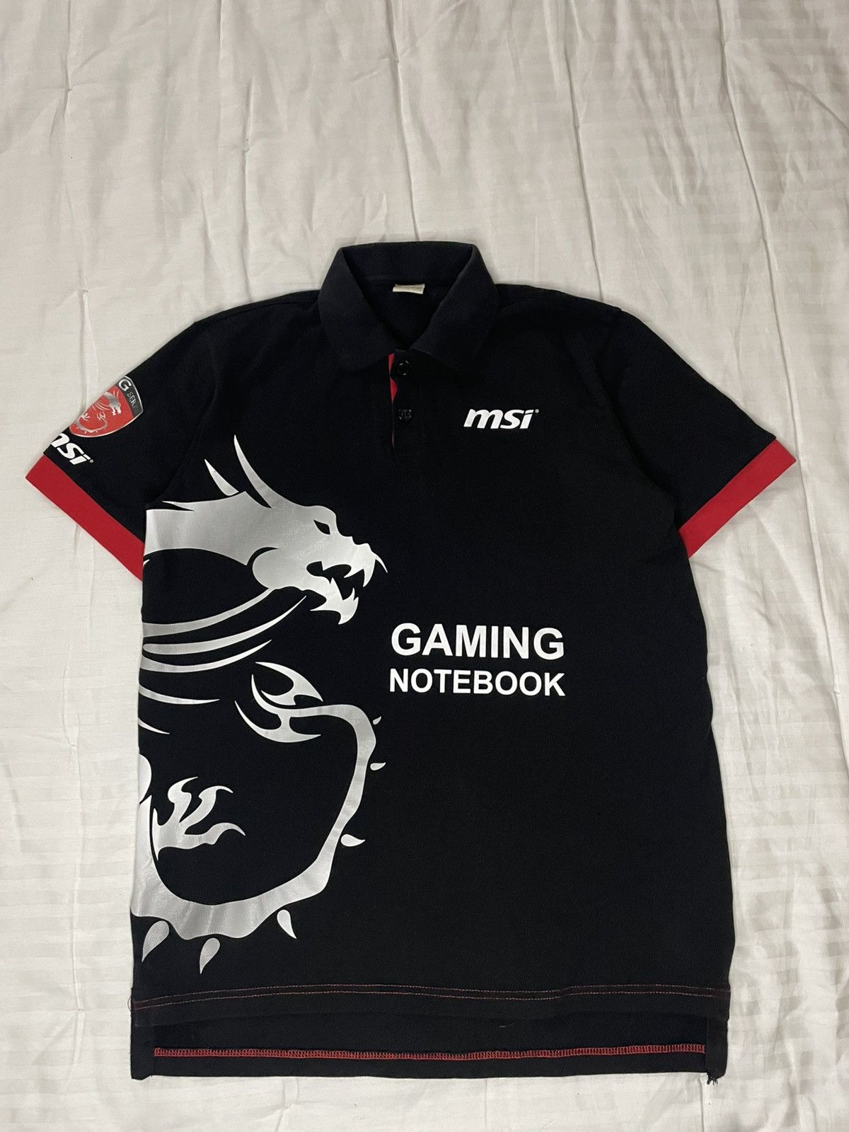 The Game Vintage Rare Archive MSI Merch Uniform Big Dragon Polo Size US L / EU 52-54 / 3 - 1 Thumbnail