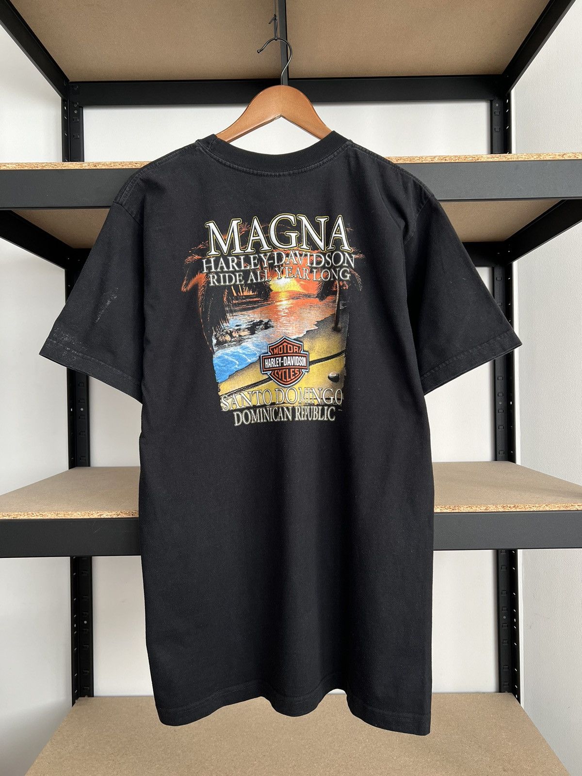 Harley Davidson Vintage 2007 Harley Davidson Bike Dominican Republic T-shirt Size US L / EU 52-54 / 3 - 4 Thumbnail