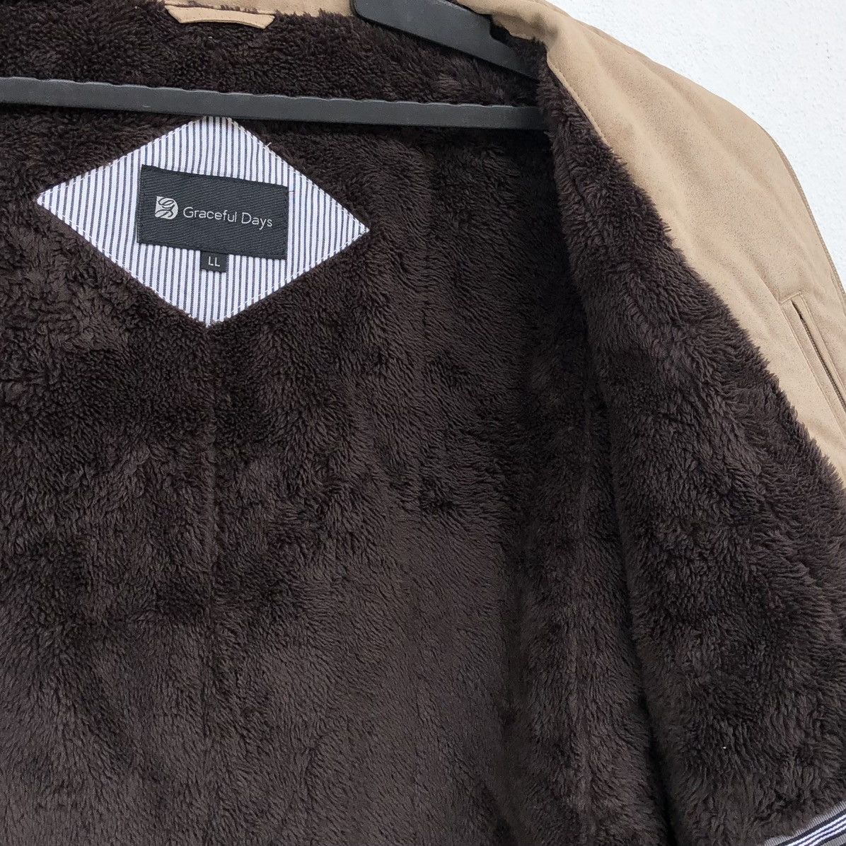 Japanese Brand Vintage Graceful Days Suede Lined Fleece Bomber Jacket Size US L / EU 52-54 / 3 - 11 Thumbnail