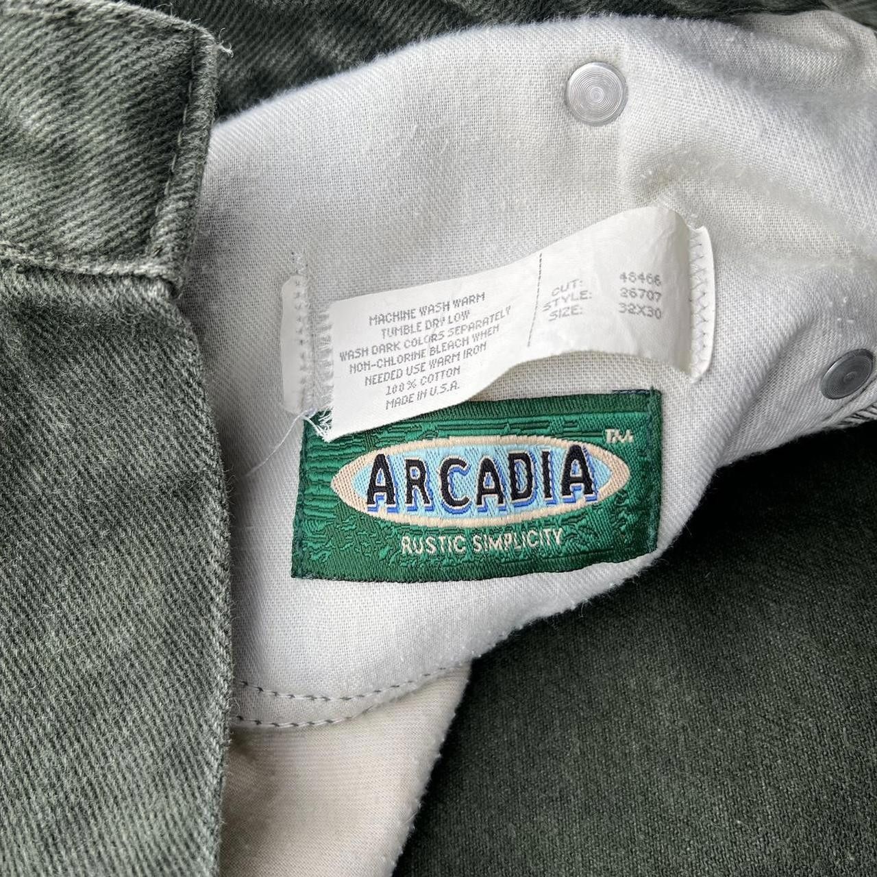 Vintage Vintage 90s Dark Green Jeans Made in USA 32x27 Size US 32 / EU 48 - 3 Thumbnail