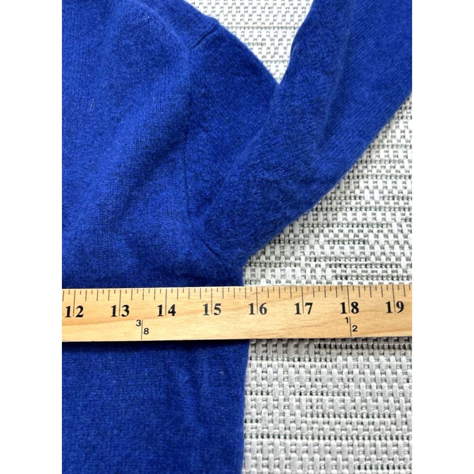 Everlane Everlane Sweater Womens XS Blue Wool Laine Knit Ribbed Trim Crew Neck Winter Size XS / US 0-2 / IT 36-38 - 6 Thumbnail