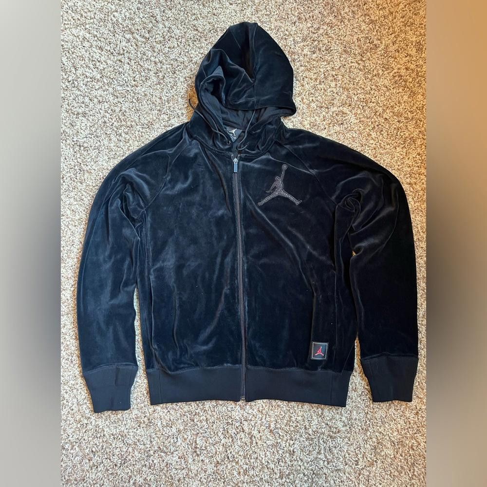 Designer Jordan Ovo Velour Hoodie Black Size US M / EU 48-50 / 2 - 1 Thumbnail
