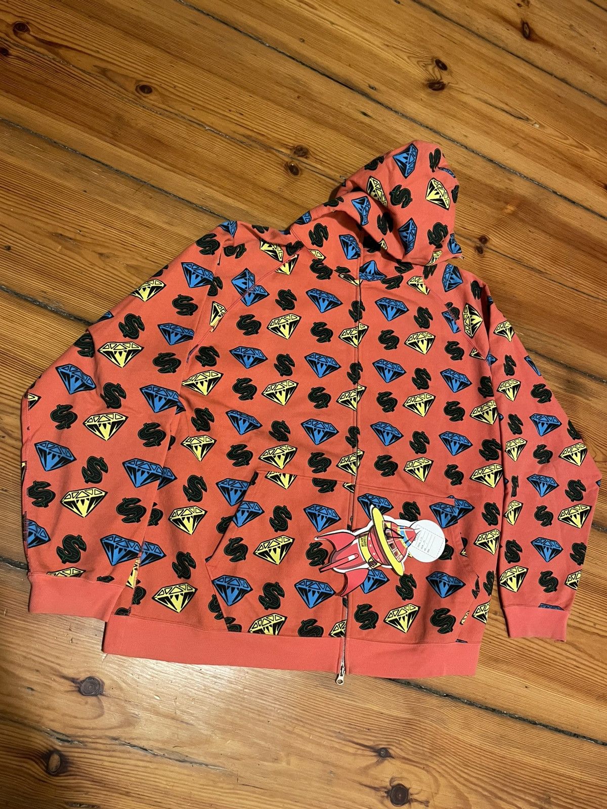 Billionaire Boys Club BBC Diamond & Dollar Zip Hoodie – Season 2 Size US XXL / EU 58 / 5 - 1 Thumbnail