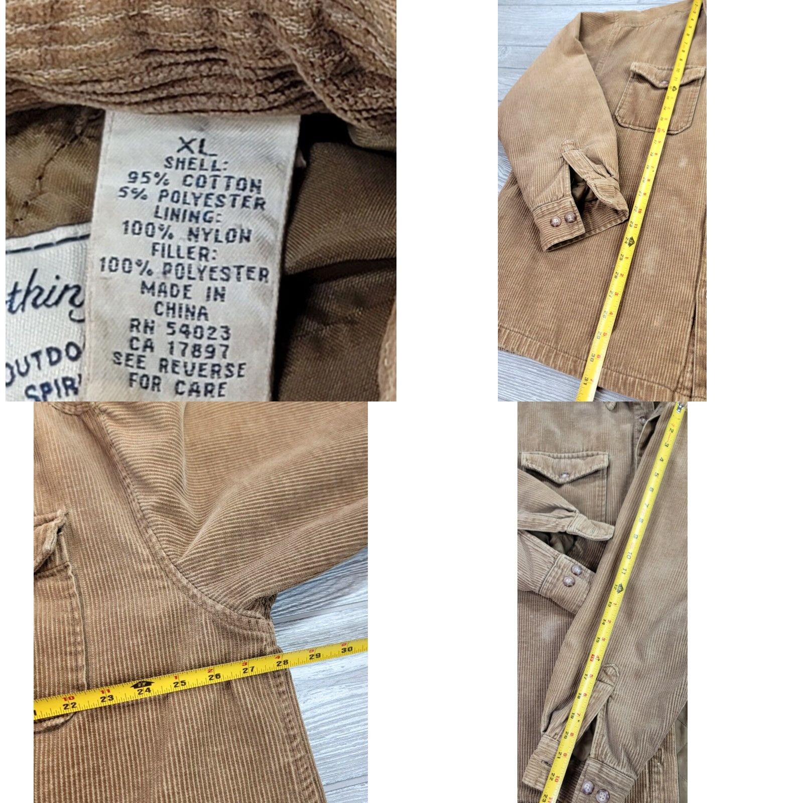 Gap VINTAGE Gap Heavy Shirt Corduroy Quilted Lined Button Up Shacket Brown Men XL 90s Shacket Shirt Mens Size US XL / EU 56 / 4 - 8 Thumbnail