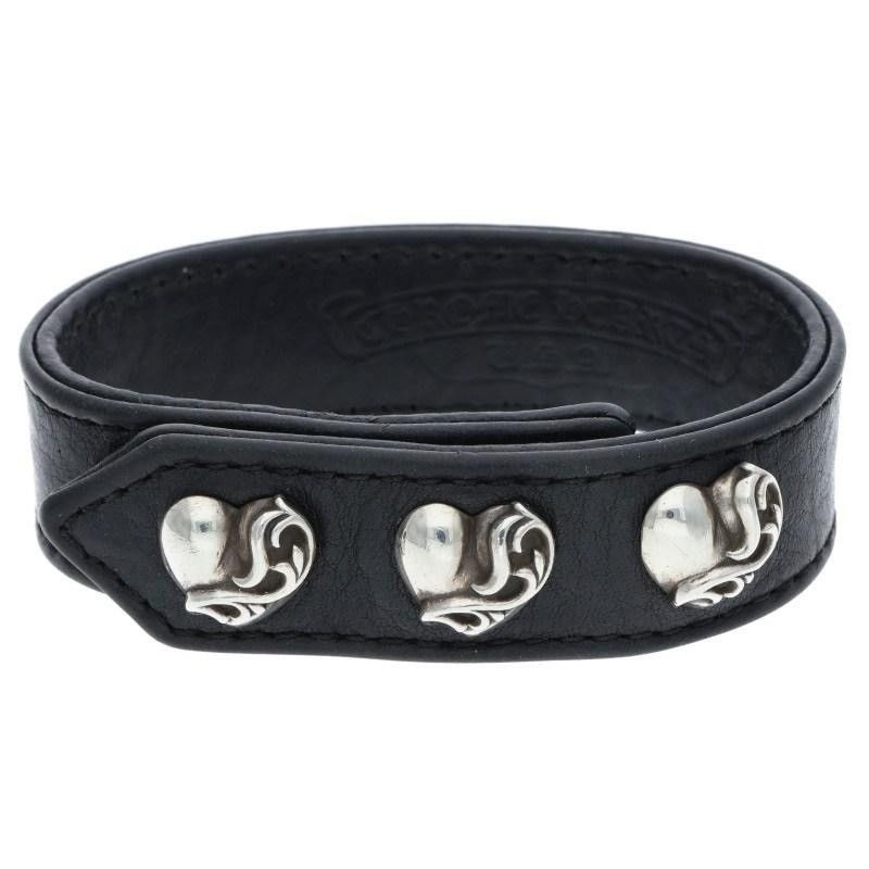Chrome Hearts Chrome Hearts Heaet leather bracelet Size ONE SIZE - 1 Thumbnail