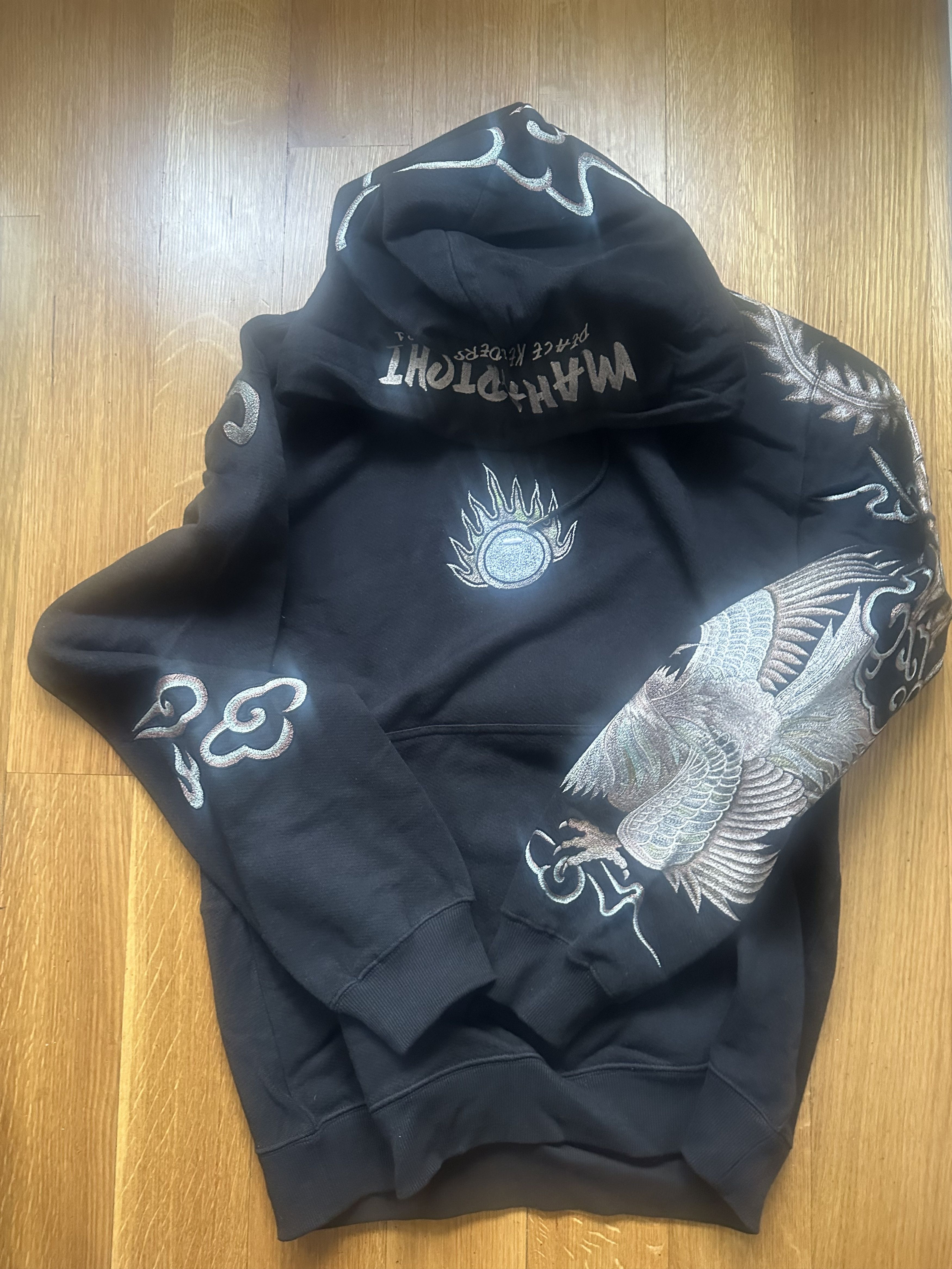 Maharishi Maharisha Black Embroidered Dragon Hoodie - Size L Size US M / EU 48-50 / 2 - 1 Thumbnail