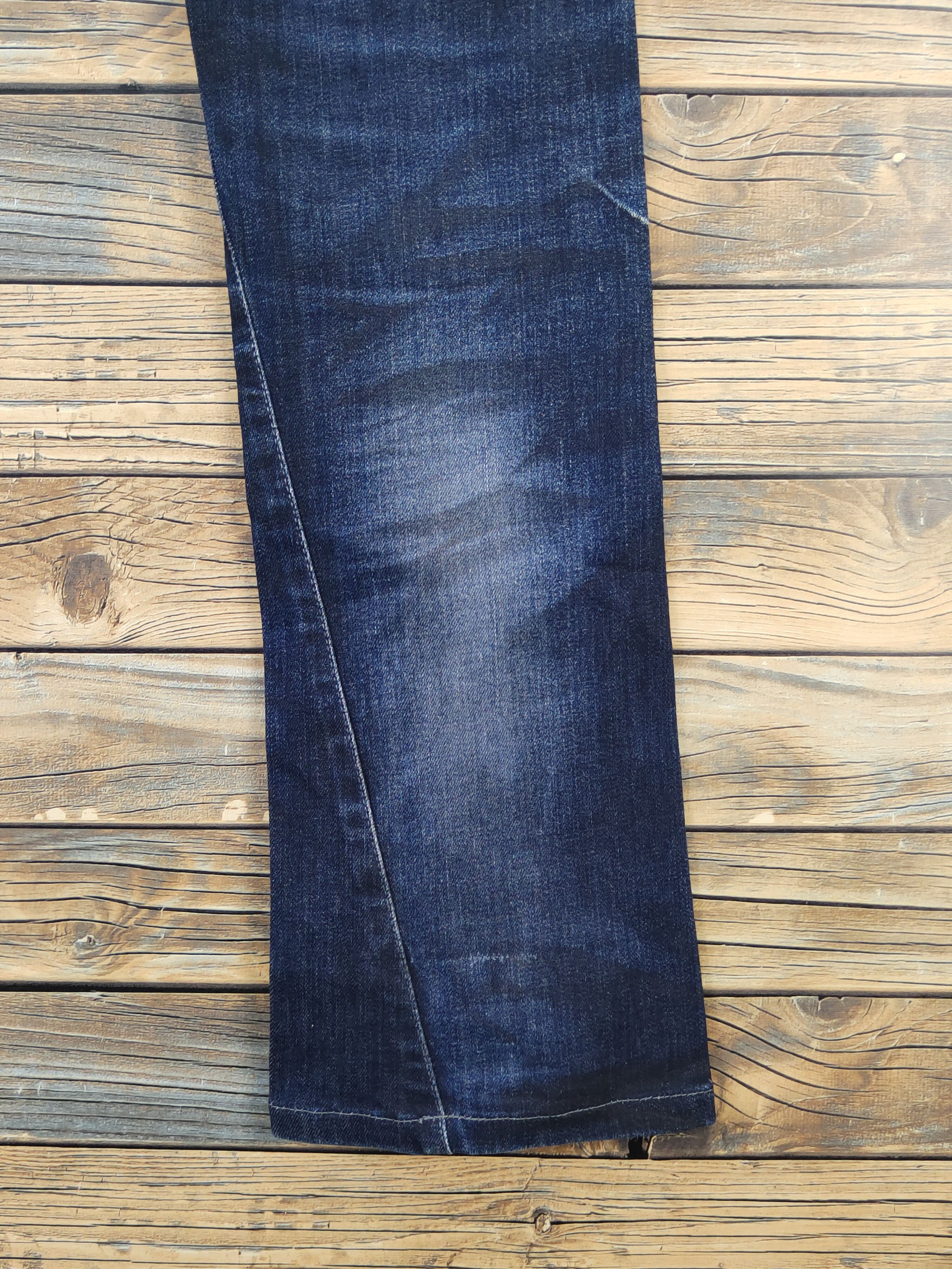 Tornado Mart Tornado Mart Dark Blue Distressed Ripped denim Jeans #W1587 Size US 32 / EU 48 - 13 Thumbnail