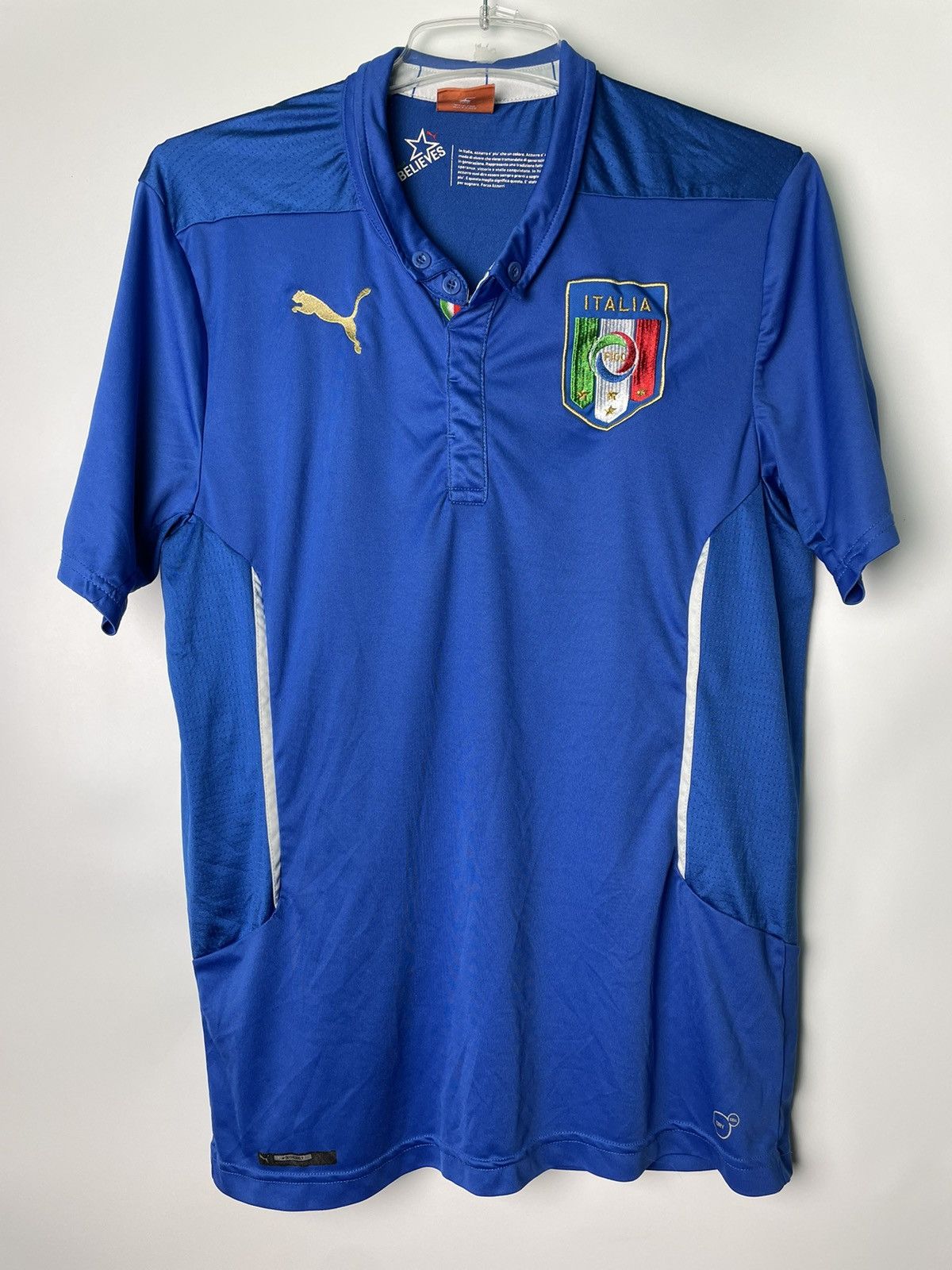 Italic × Puma × Vintage Puma Italy Italia Jersey Mens Fitted Blue White Home K Size US L / EU 52-54 / 3 - 1 Thumbnail