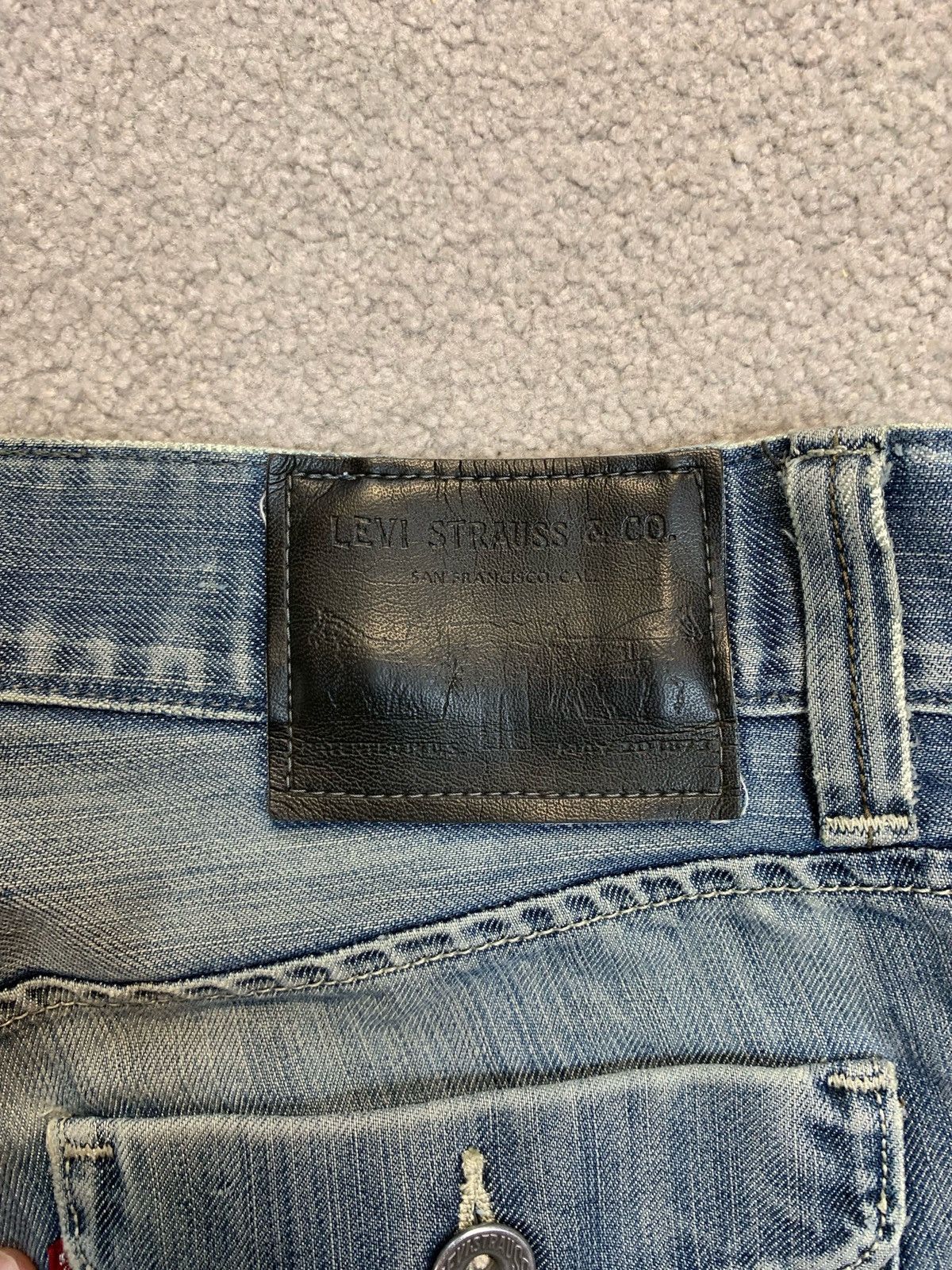 Levi's × Vintage Vintage Levi’s 514 Washed Blue Stone Denim Jeans 90s Baggy Size US 31 - 14 Thumbnail