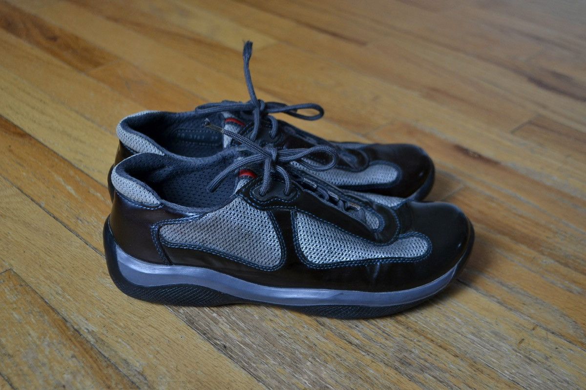 Prada 2000s Patent Leather America’s Cup Sneakers Size US 7 / IT 37 - 3 Thumbnail
