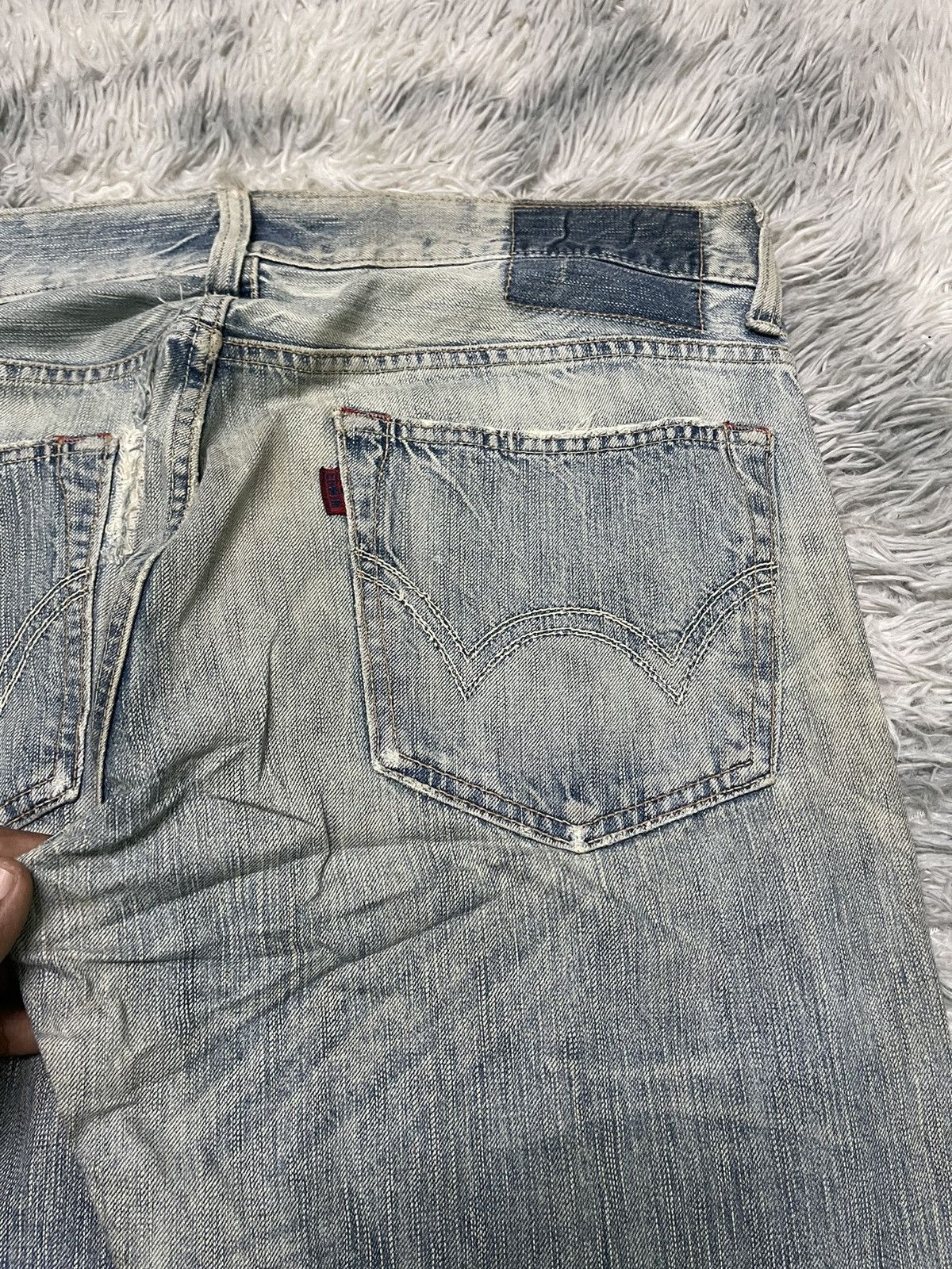 Edwin 2000s EDWIN 503 JEANS RARE DESIGN DISTRESSED Size US 36 / EU 52 - 15 Thumbnail