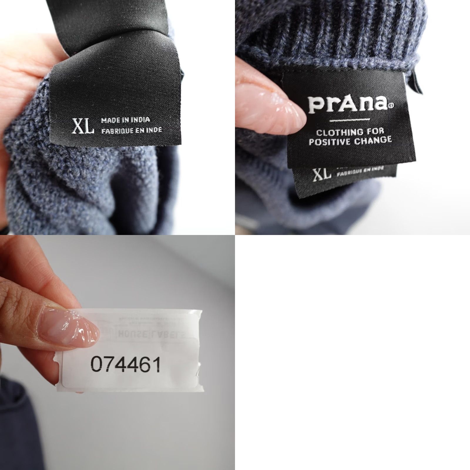 Prana VINTAGE? No. PrAna Sweater Mens XL Blue Forest Hill Roll Neck Pullover Organic Cotton Thermal Size US XL / EU 56 / 4 - 8 Thumbnail
