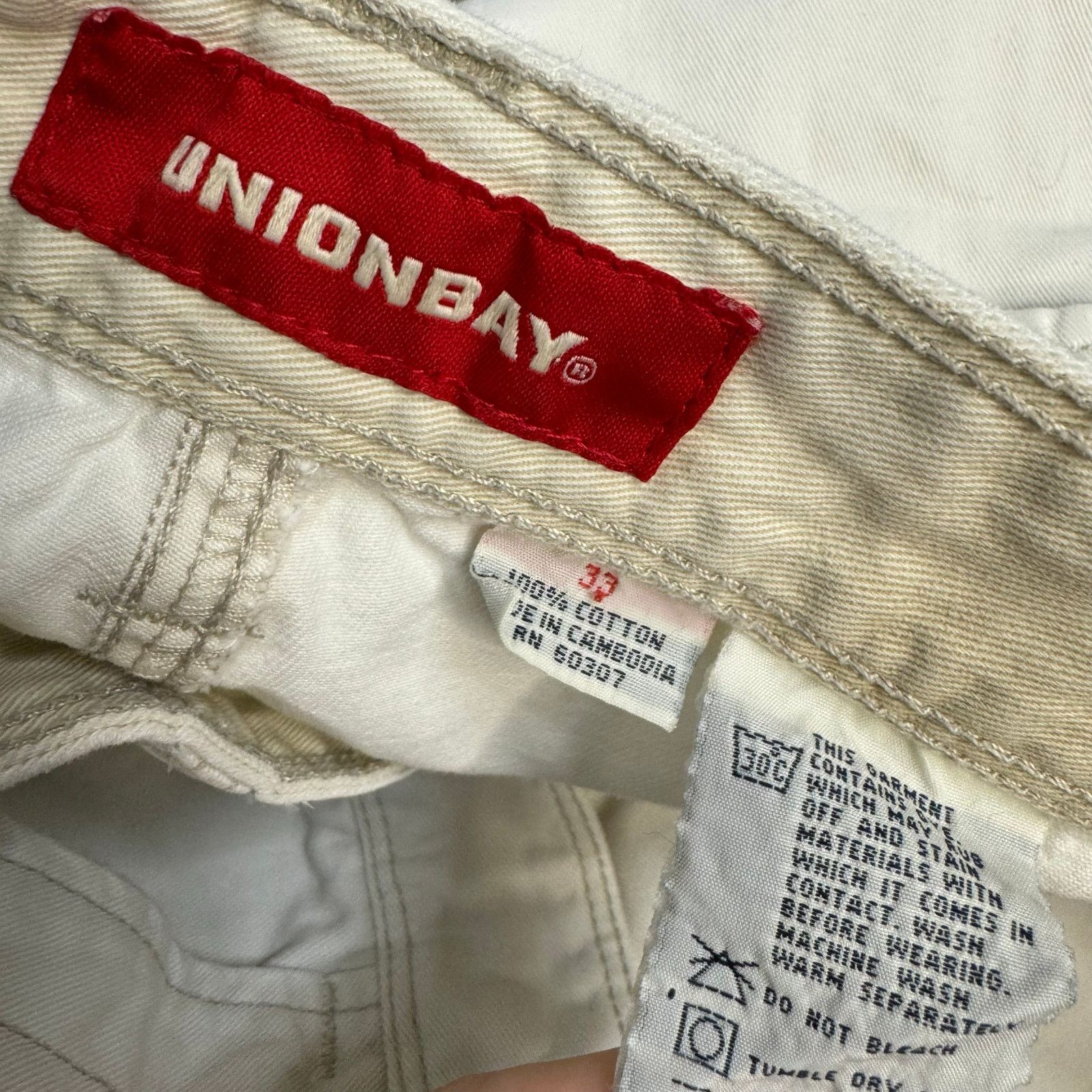 UNIONBAY Union Bay Men’s Cargo Shorts Cream Size US 32 / EU 48 - 8 Thumbnail