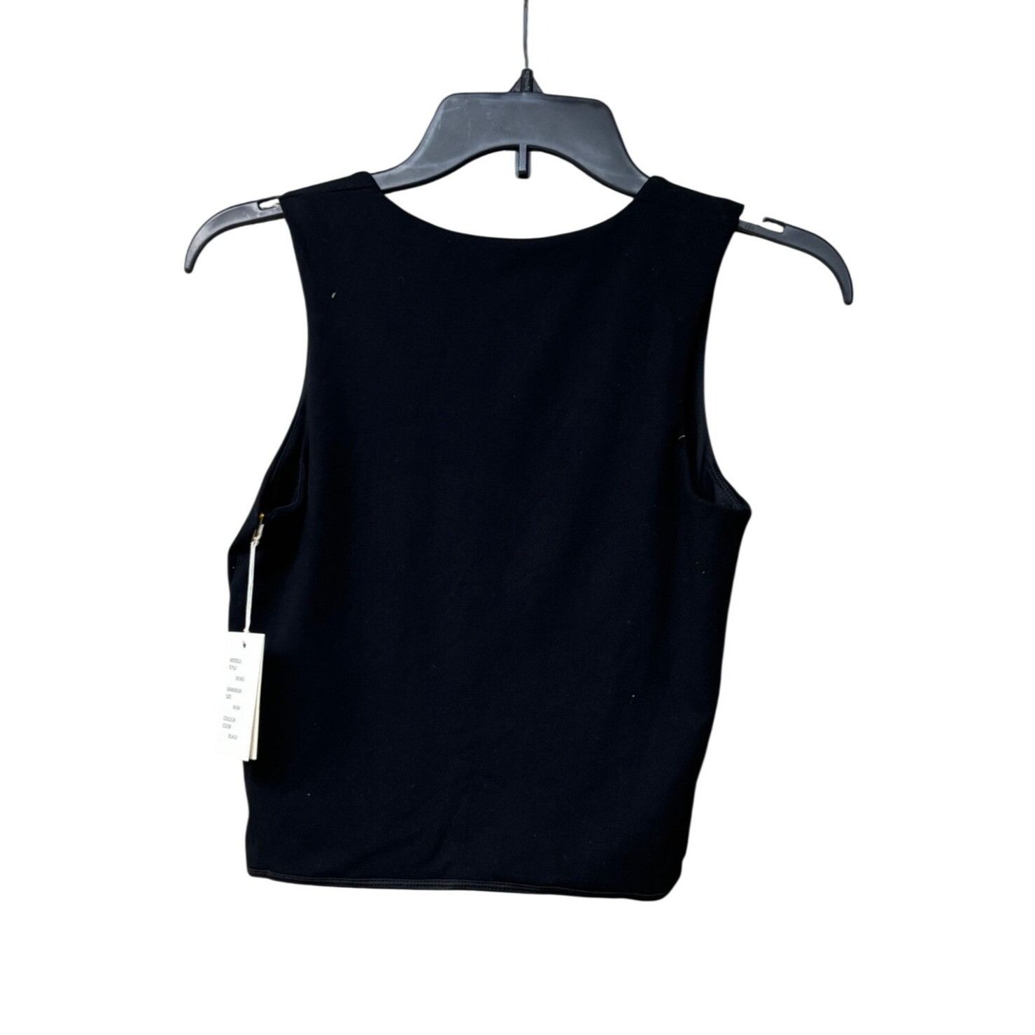 Other J.o&co Womens High Neck Compression Cropped Tank Top, Black, Size M / US 6-8 / IT 42-44 - 4 Thumbnail
